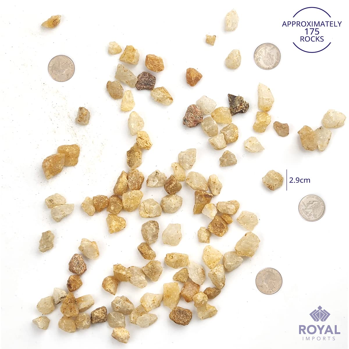 Royal Imports 5LBS River Pebbles Decorative Ornamental Rocks, Garden Landscaping Stones, Gravel Filler for Plants, Vases, Succulents, Home Decor, Aquariums, Crafting, Animal Habitat - Mini Natural