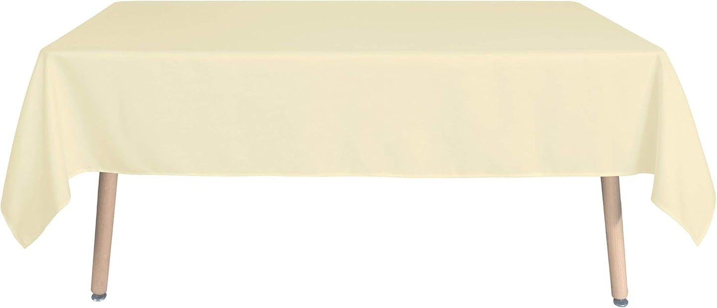 sancua Square Tablecloth - 70 x 70 Inch - Water Resistant Spill Proof Washable Polyester Table Cloth, Decorative Fabric Table Cover for Dining Tables, Buffet Parties and Camping, Beige