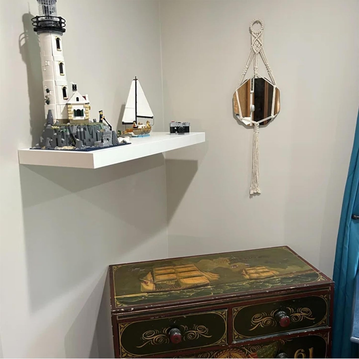 Floating Shelf, Set of 2 Wall Shelf, 36 in W x 12.75 in D x 2 in H Wooden Floating Wall Shelf with Invisible Brackets for Living Room/Bedroom/Bathroom/Kitchen Storage and Decor, White