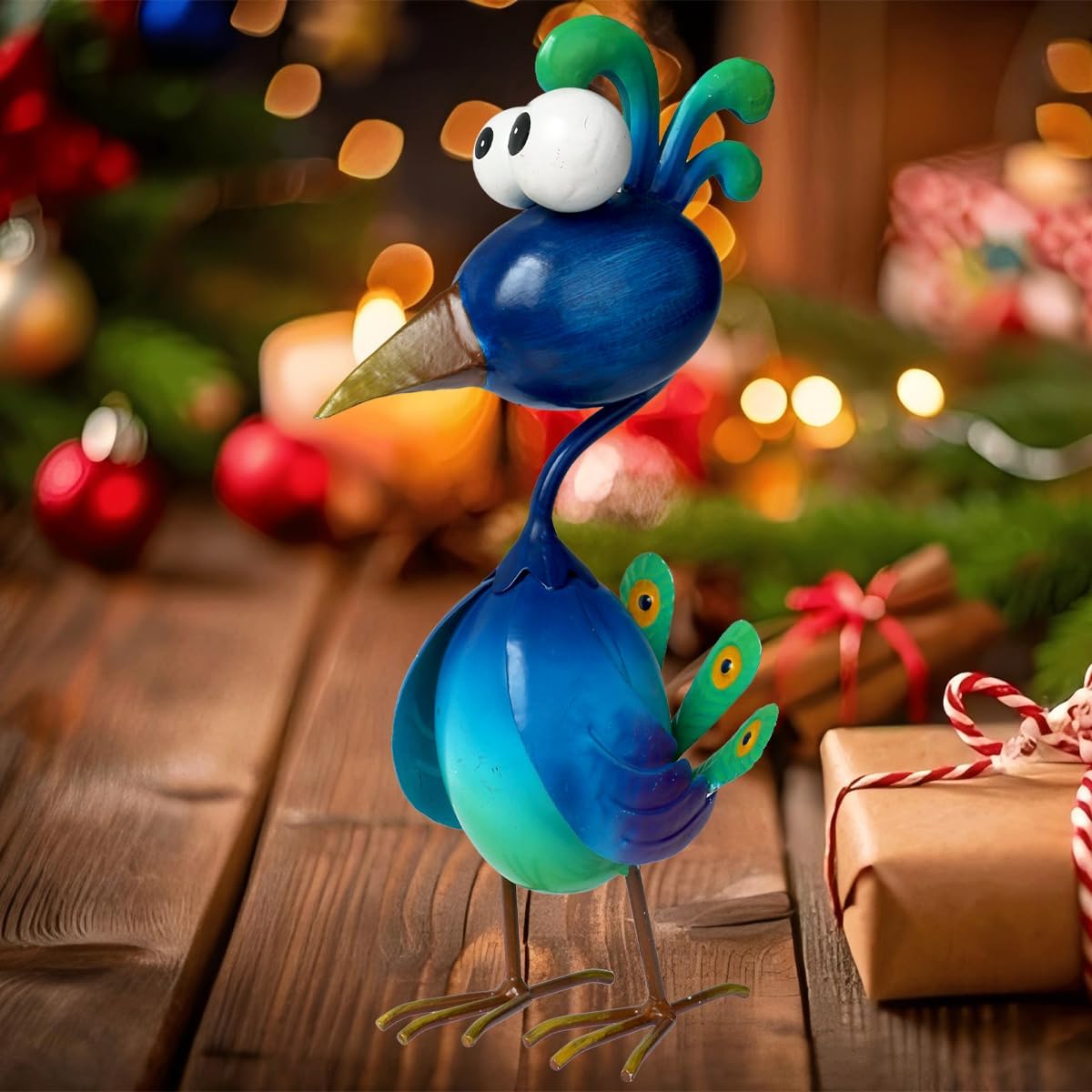 Kircust Peacock Decor Metal Yard Art Outdoor Statues Lawn Decorations Outside Garden Peacocks Decoration for Home