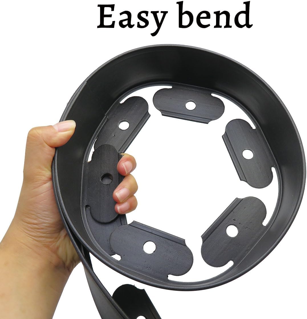 Landscape Edging,Flower Bed Edging no dig,Lawn Edging Garden Edging Border(60feet-Black)