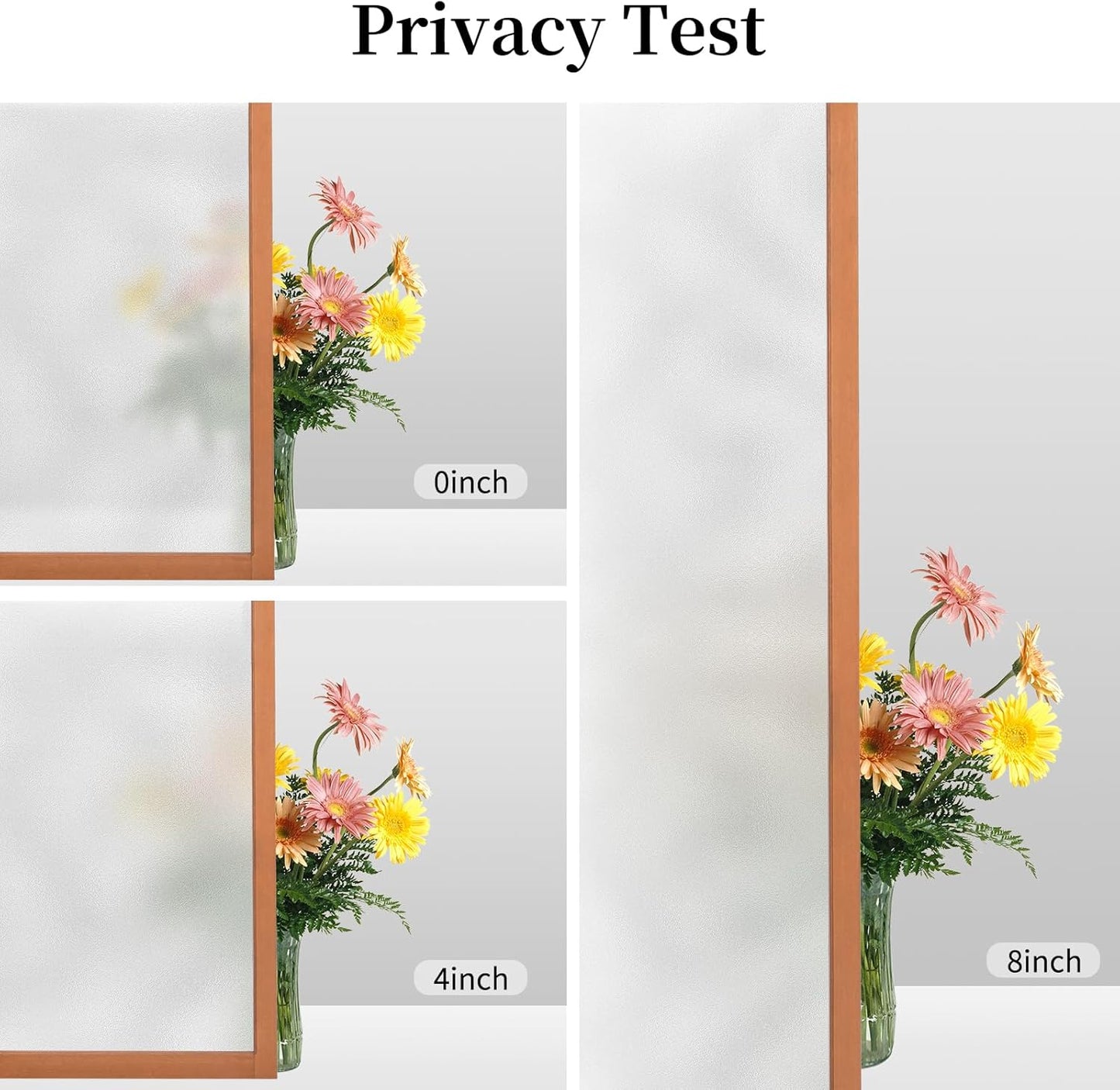 Niviy Etched Privacy Window Film Frosted Glass Static Cling Non Adhesive Window Frosting Film for Bathroom Home Office, 29.5 inch x 118 inch