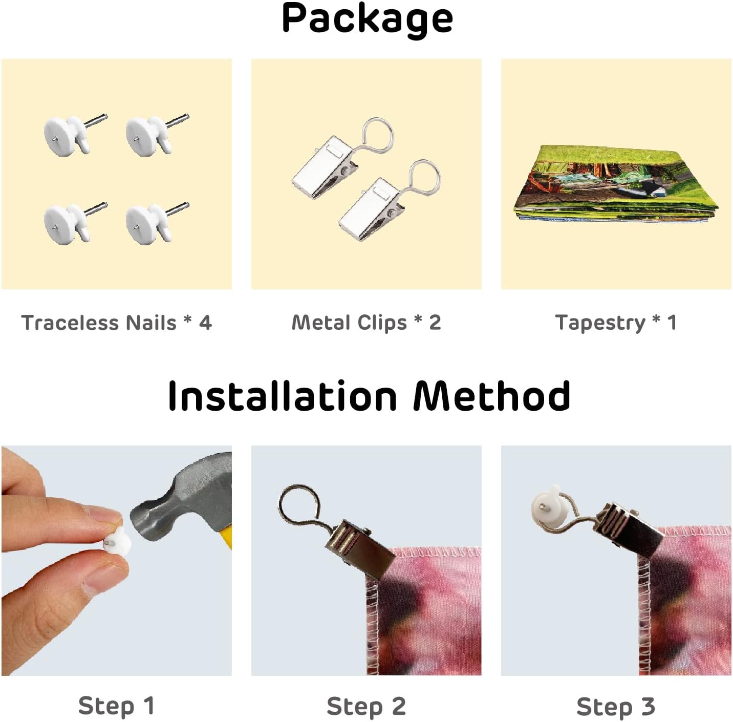 Loccor 9x6ft Tie Dye Tapestry Red Yellow Orange Blue Swirl Vortex Psychedelic Abstract Tapestry Bedroom Living Room College Hippie Bohemian Wall Hanging (Pattern Painted on Polyester Fabric)