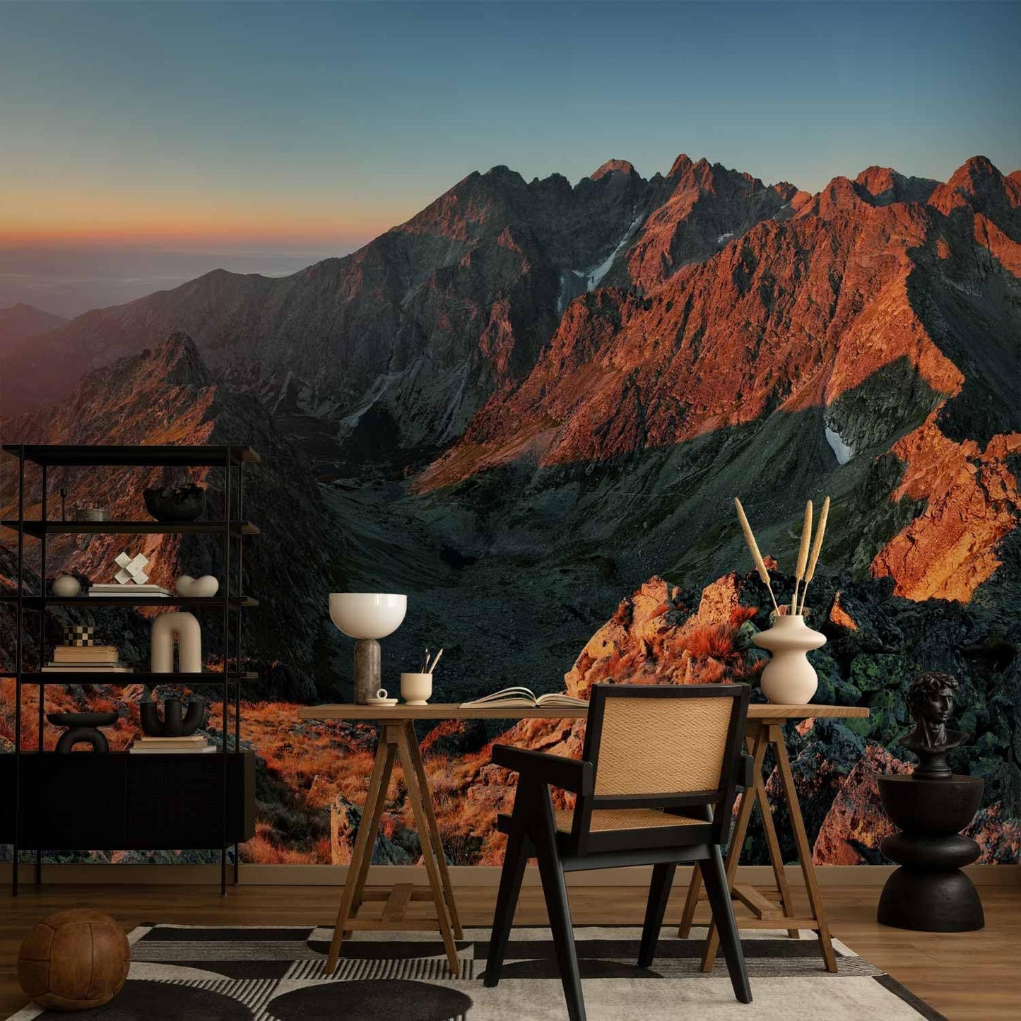 artgeist Wall Mural Landscape 216x98 in - XXL Non-Woven Corner Wallpaper Fleece Angle Wall Decor Photo Print Picture Image Design Modern Sun Nature Mountains c-B-0471-a-a