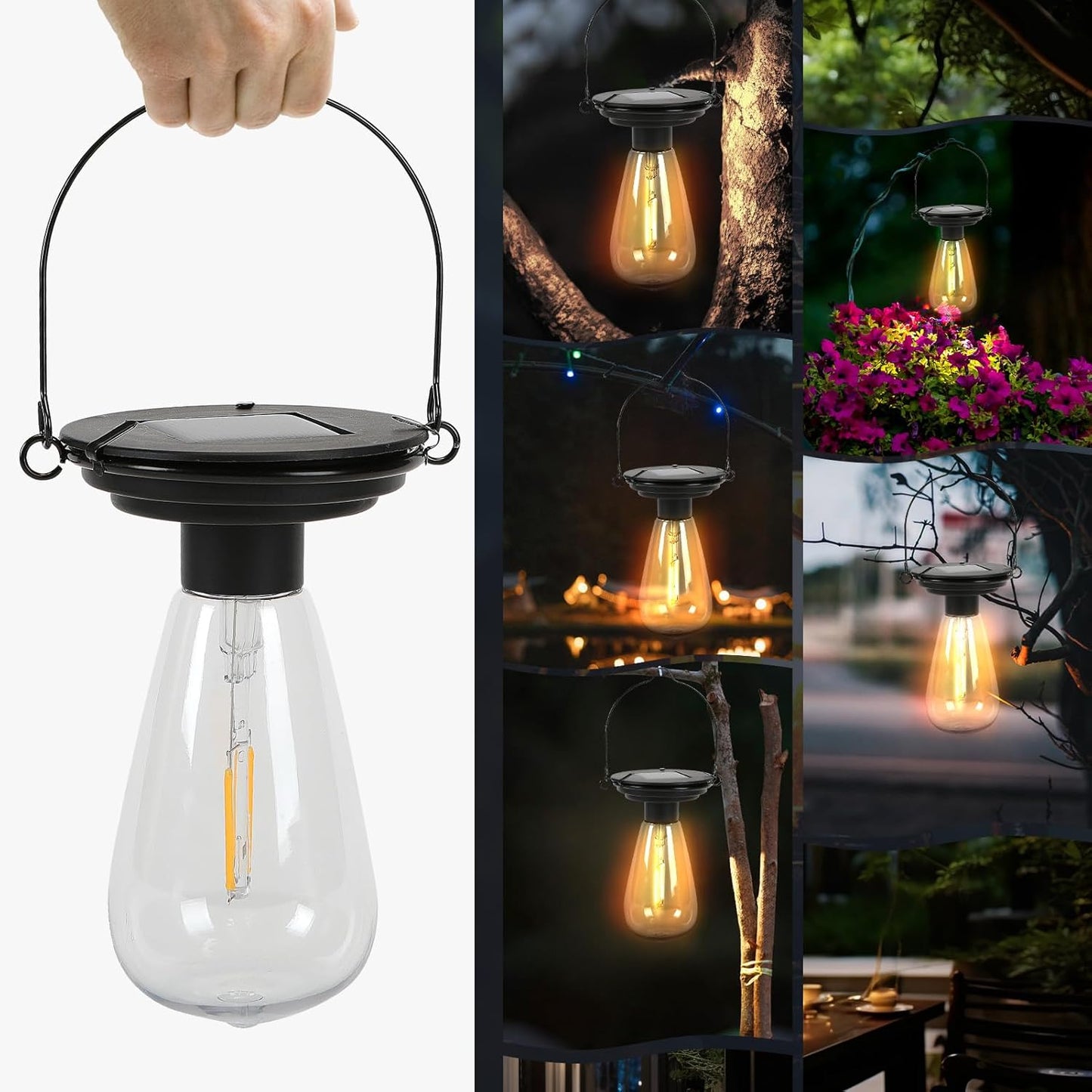 Replacement Solar Light Parts-Solar Lanterns Outdoor Waterproof Two Sizes for Versatile Switching 1 Pack They Can Serve As Accessories Or Stand Alone As Lanterns