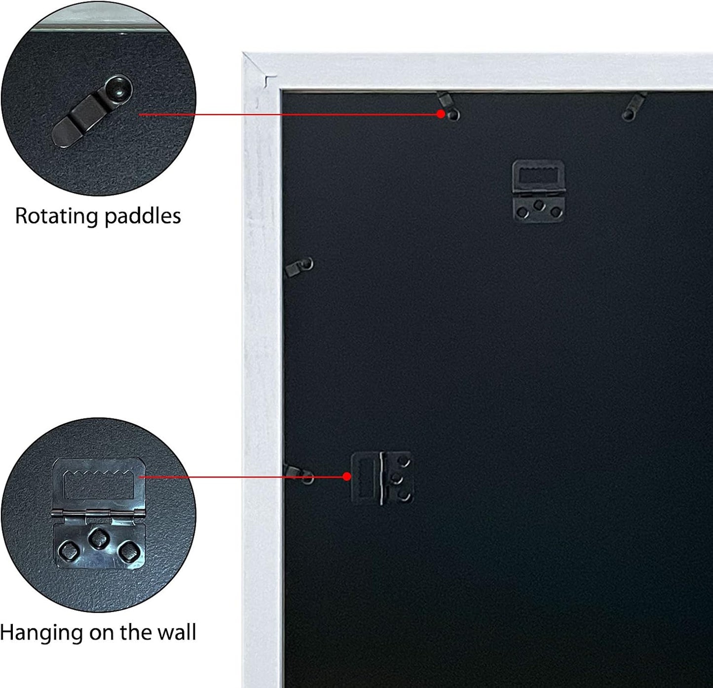 VCK 18x24 Poster Frames 3 Pack White MDF Wood and Polished Plexiglass Frame,Display Pictures in Horizontal and Vertical…