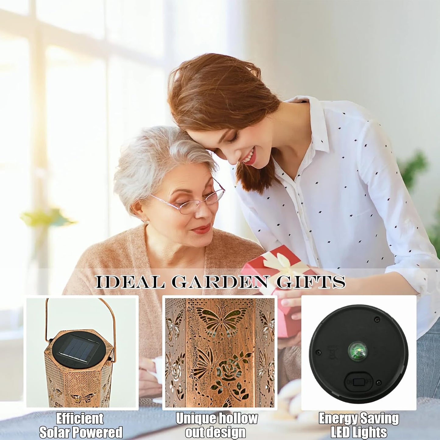 Birthday Gifts for Women Butterfly Solar Lights Outdoor - Butterflies Solar Lanterns Outdoor Waterproof Garden Decoration for Outside, Outdoor, Yard, Lawn