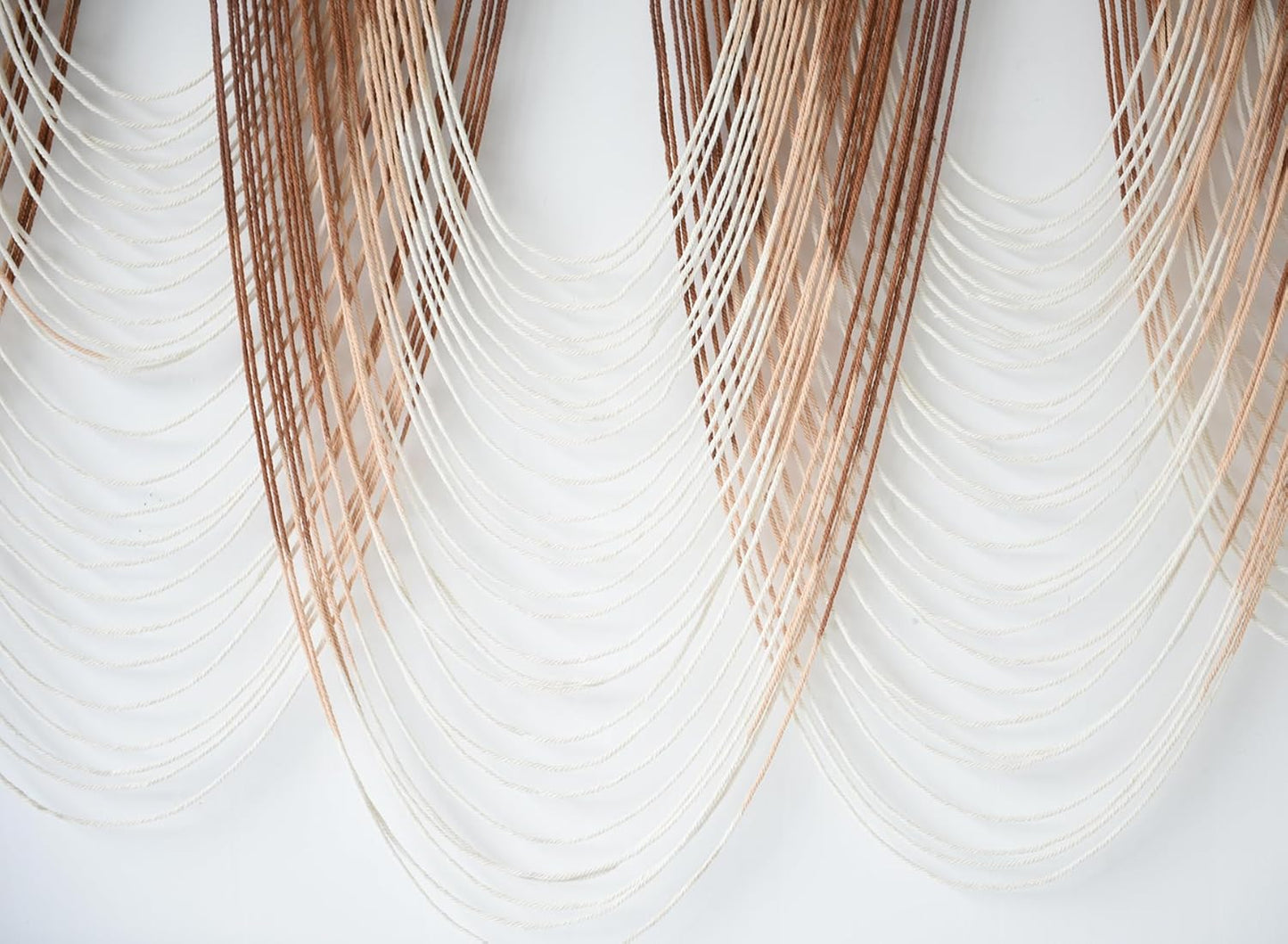 IOWER Macrame Wall Hanging Brown Dip-Dyed Large Macrame Wall Decor For Living Room Boho Fiber Art for Office Decoration 57" W x 41" L