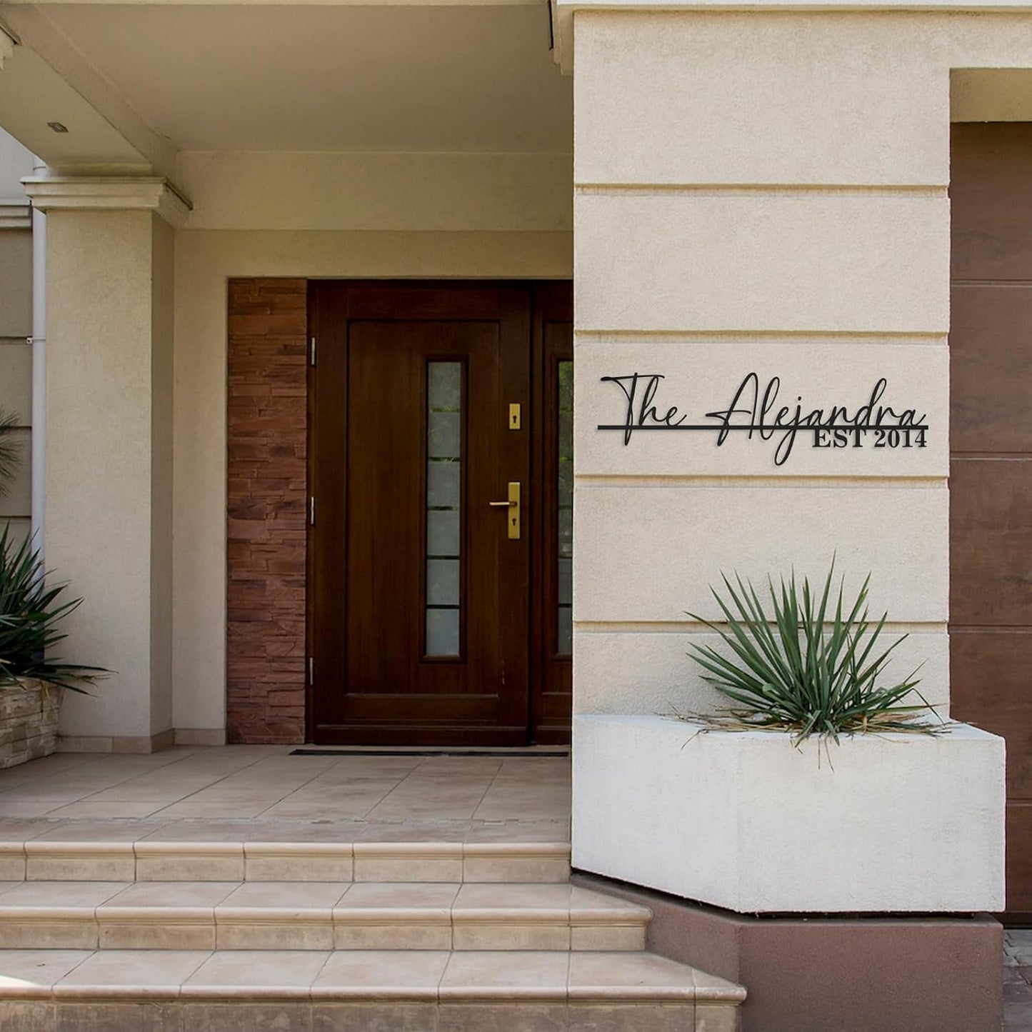 Personalized Family Name Sign | Custom Metal Sign | Metal Wall Art | Last Name Signs for Home | Wall Decor | Split Letter Monogram Sign | Home Letters | Wedding Gift | Housewarming Couples Gift