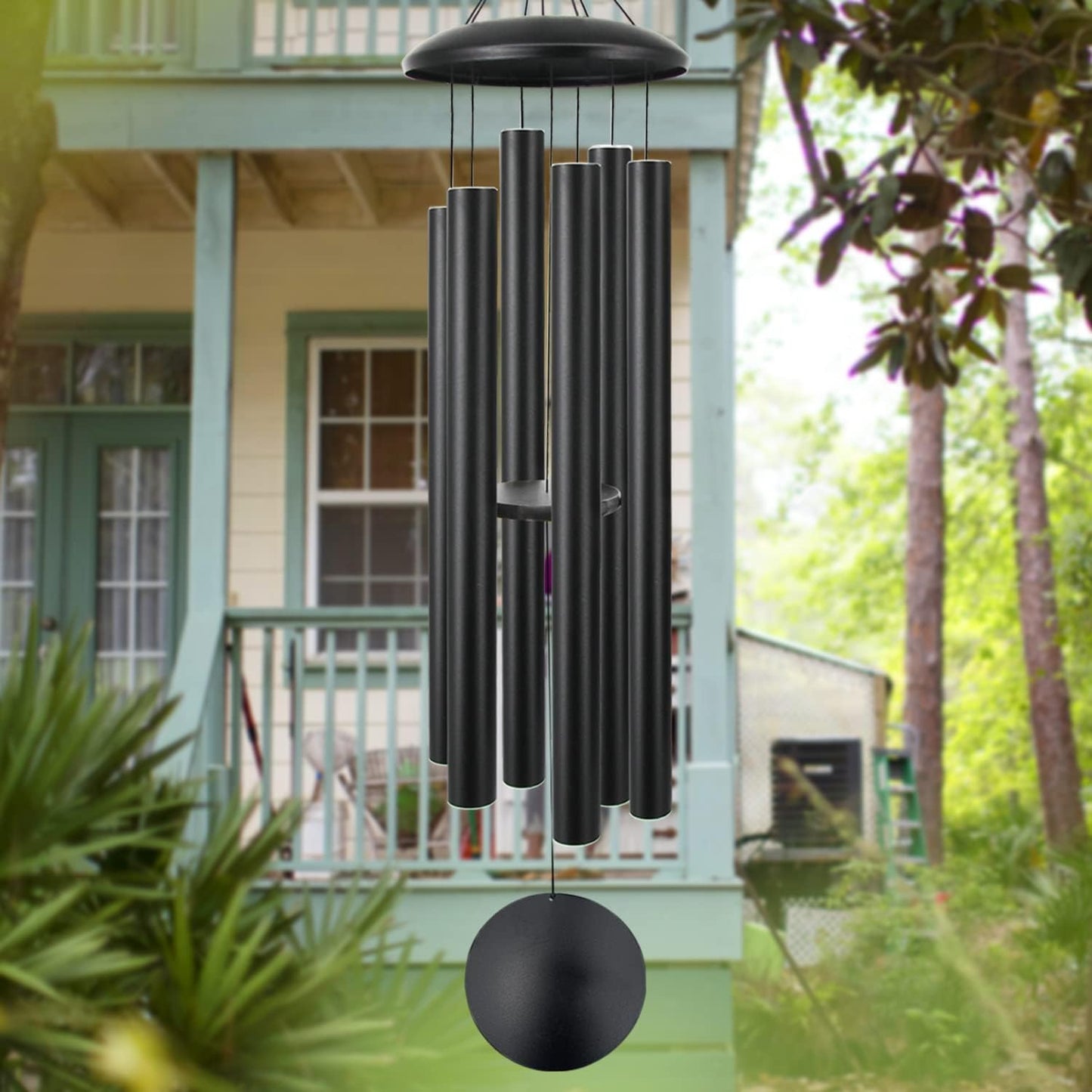 ASTARIN 60" Extra Large Wind Chimes Outside Metal WindChimes with Deep Tone, Outdoor Bass Windchimes for Patio Balcony Garden Yard Decoration,Black