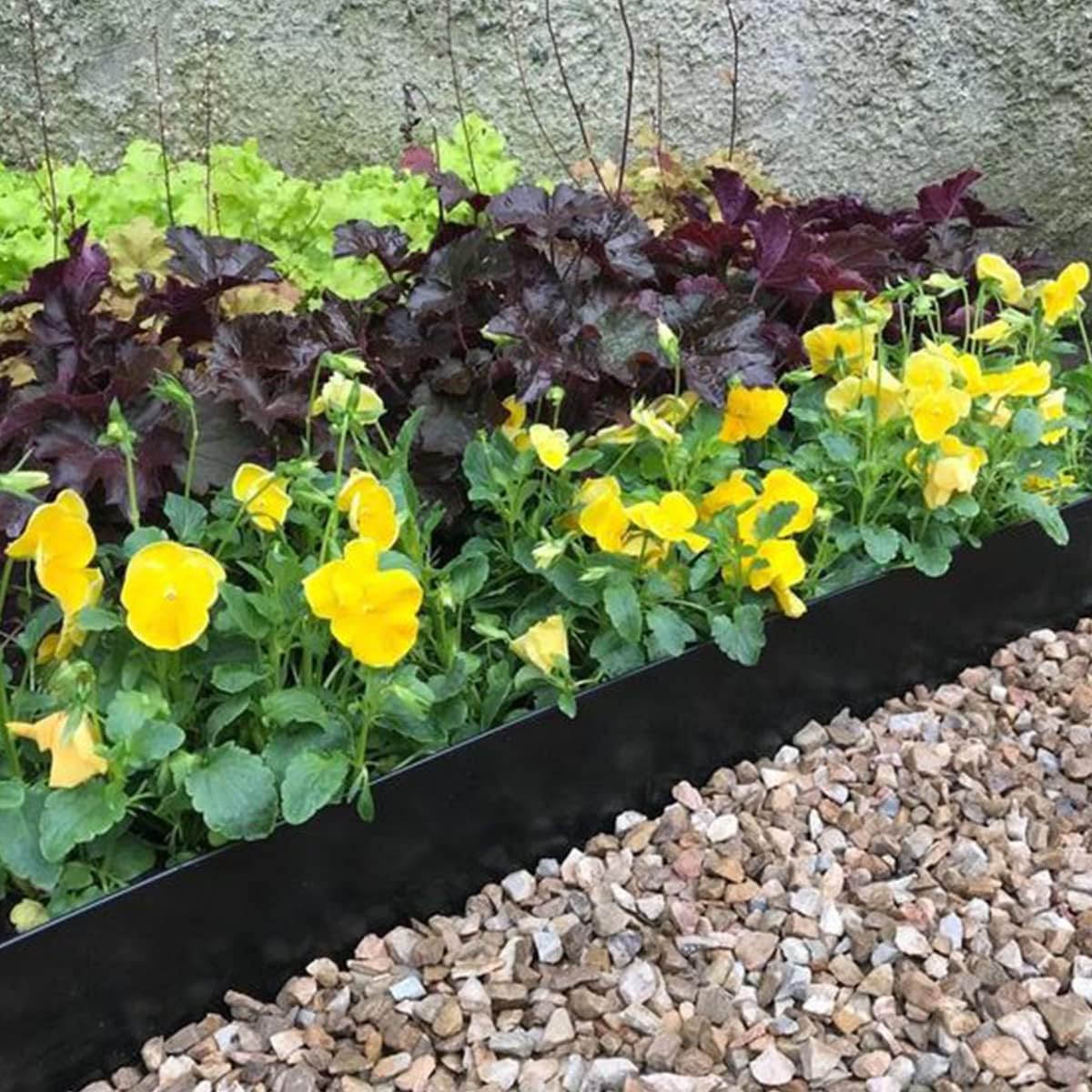 Landscape Edging Border, 5 inch Tall Wall, Garden Edging Borde Flower Bed Edging Plastic Edging for Landscaping Rubber Landscaping Edging (33 feet & no Stakes)