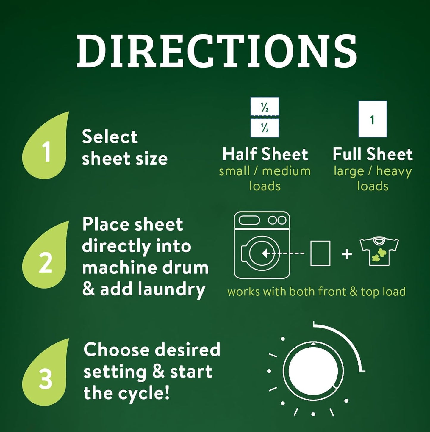 Biokleen Laundry Detergent Sheets - Dye & Fragrance Free, Hypoallergenic, Enzymatic Cleaner, Stain Remover, Bio Active Formula, No Plastic Jug, Unscented, 100 Loads