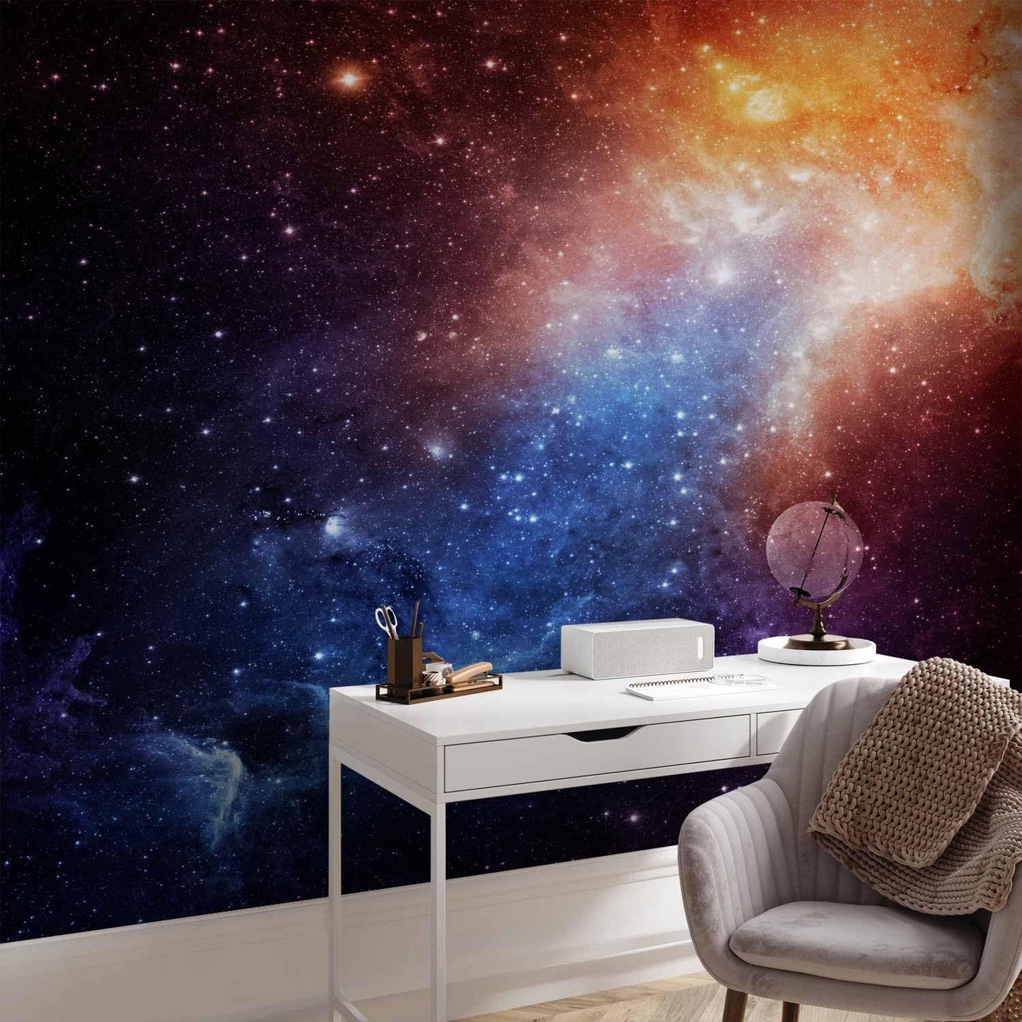 artgeist Wall Mural Cosmos Galaxy 96x69 in - Peel and Stick Self-Adhesive Wallpaper Removable Large Sticker Foil Wall Decor Print Picture Image Design f-B-0057-a-a