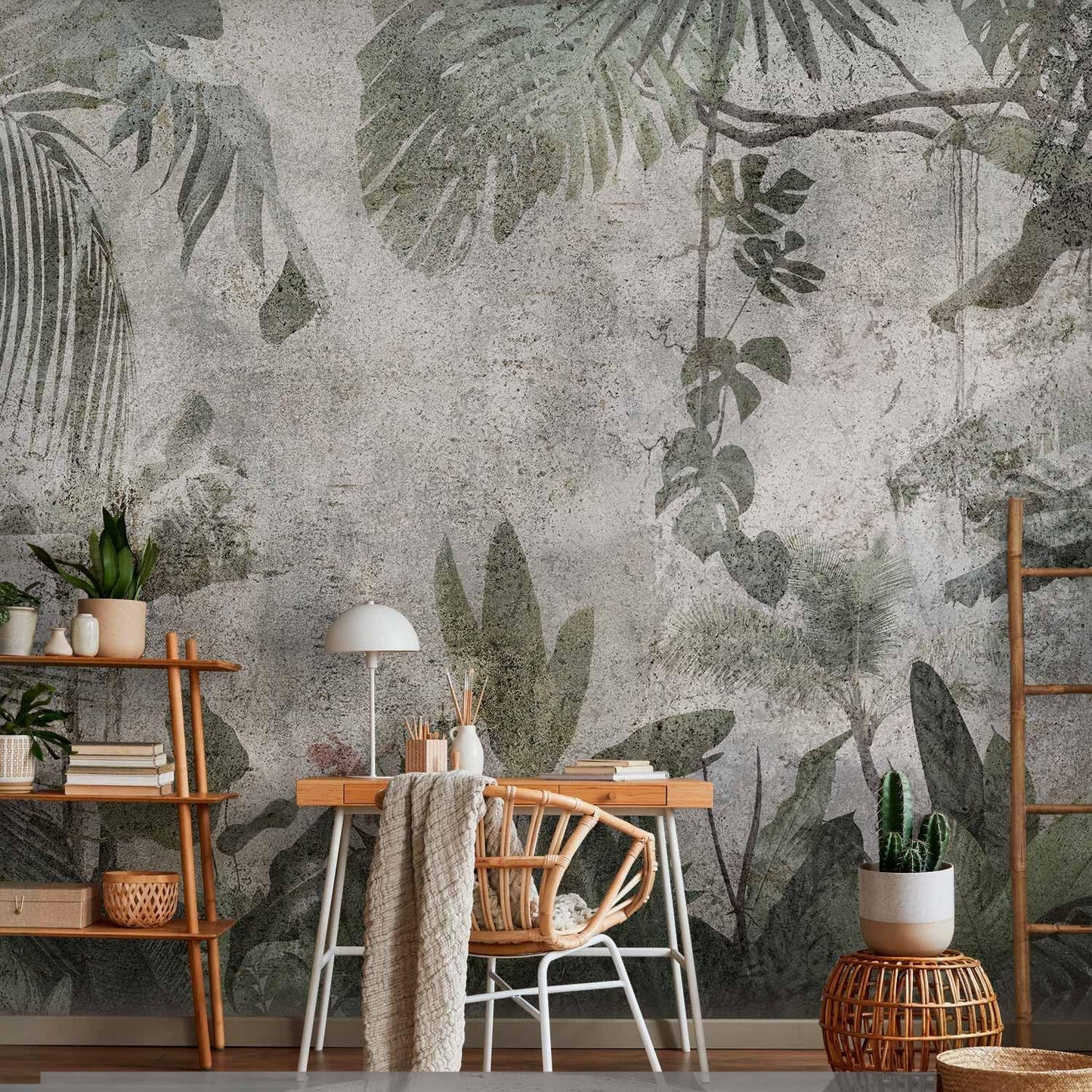 artgeist Wall Mural Tropical Leaves 154x110 in - XXL Peel and Stick Self-Adhesive Wallpaper Removable Large Sticker Foil Wall Decor Print Picture Image Design Jungle Nature Monstera b-C-0821-a-a