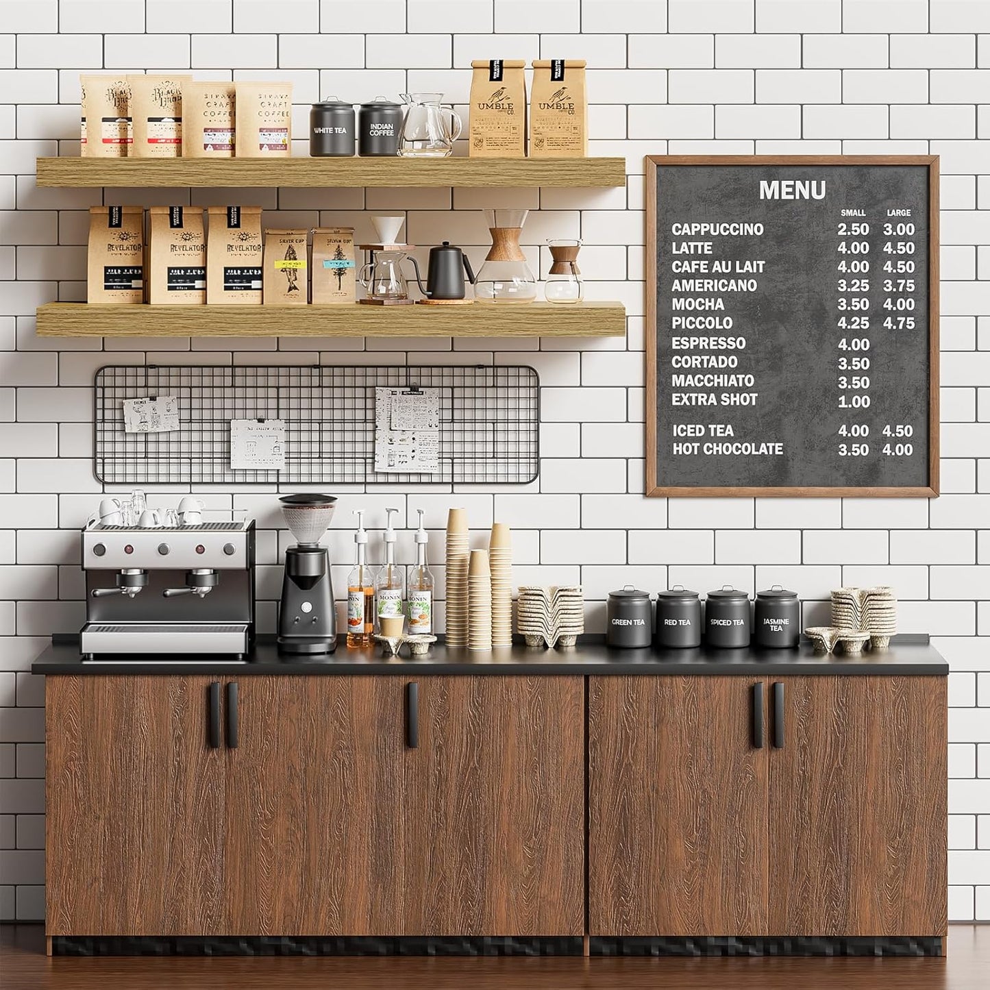 Heimlove Floating Shelves for Wall 36 Inches Long,9.3" Deep Oak Floating Shelf Set of 2,Wall Mounted Shelves for Bathroom Bedroom Living Room Kitchen Office,Shelf for Books Storage,Home Decor