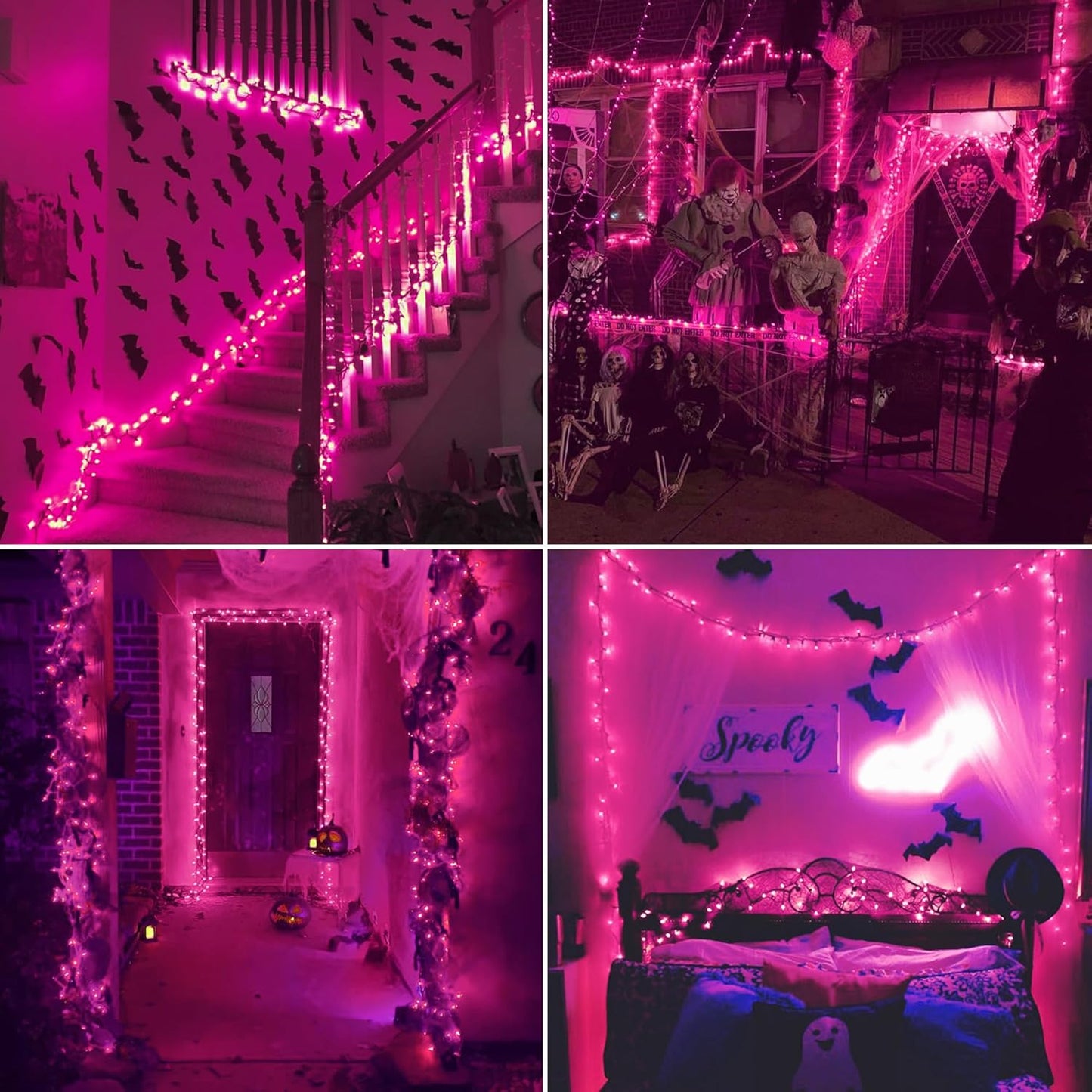 Purple Halloween Lights Outdoor,50 Count Incandescent Bulb Waterproof Fairy Lights,13FT UL Certified Mini String Lights for Holiday Decorations, Christmas,Halloween,Party, Xmas, Yard,Patio