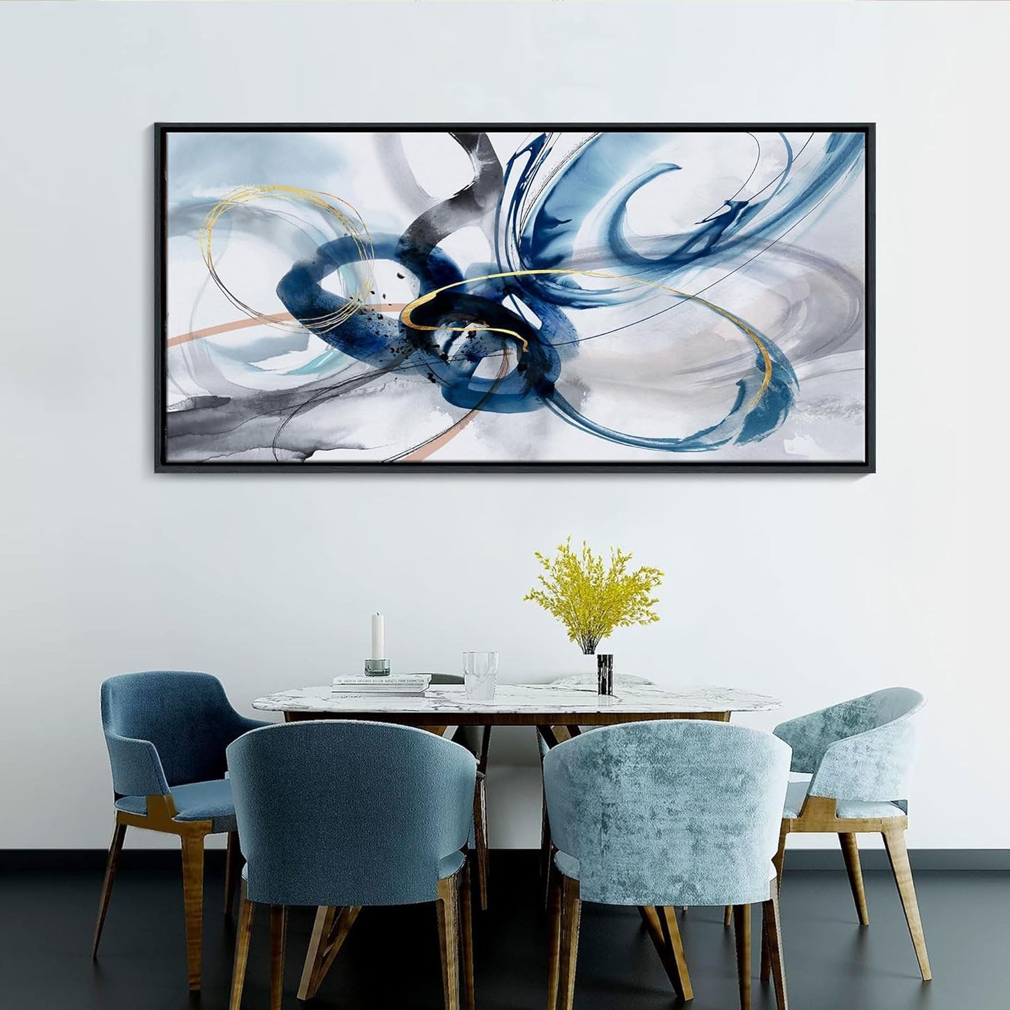KLAKLA Extra Large Wall Art - Abstract Huge Canvas Picture Wall Decor Living Room Oversized Artwork for Walls Bedroom Office Decoration Modern Frame Wall Art