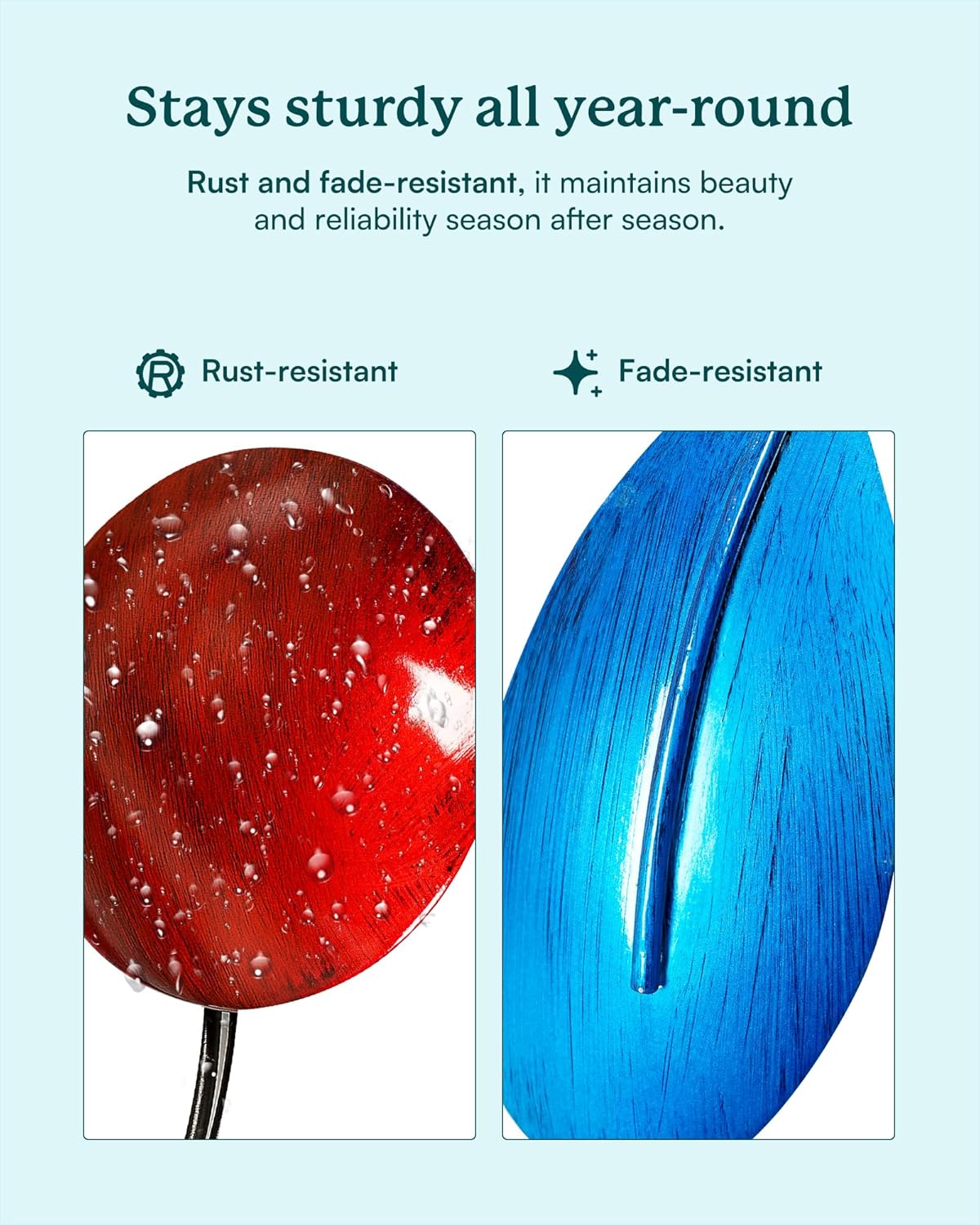 Solar Wind Spinners Outdoor, Colorful Large Garden Wind Spinners with Stake, Lawn Decor Windmill for Yard, Patio, Backyard (24'' W x 88'' H)