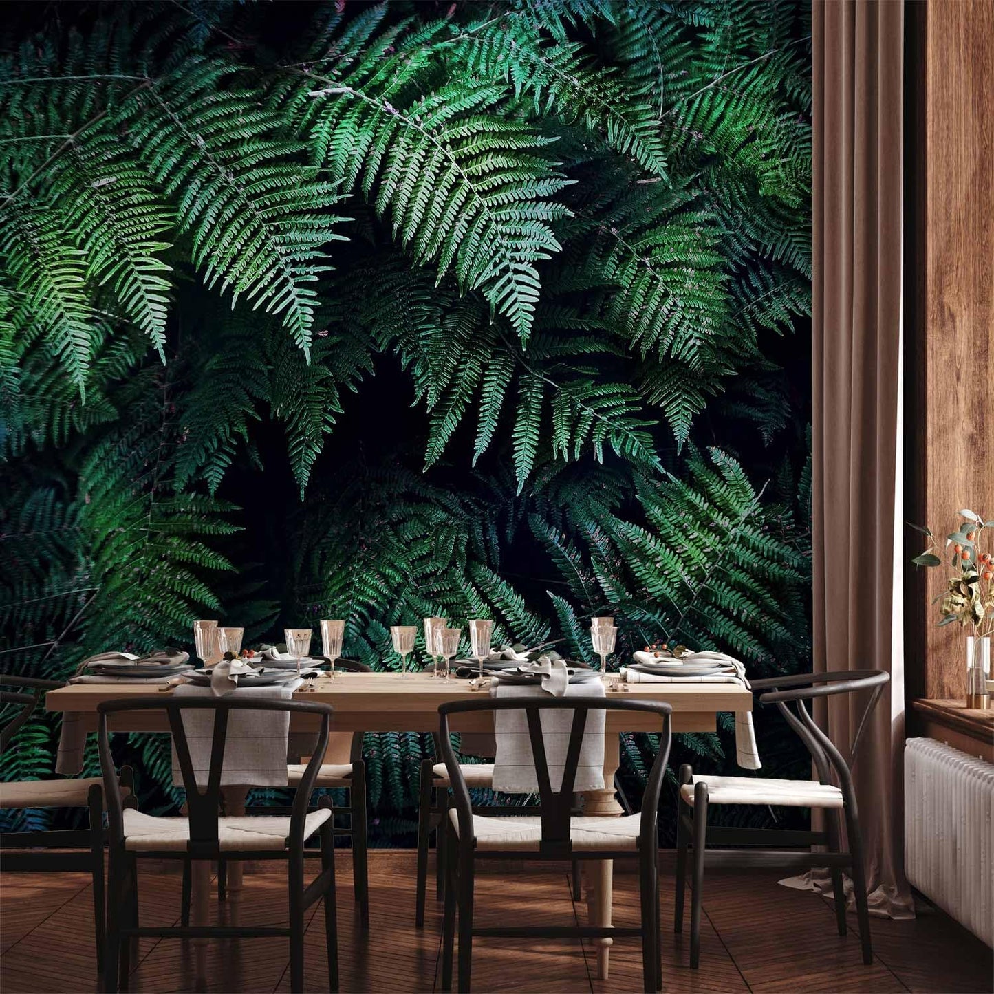 artgeist Wall Mural 3D Effect 154"x101" XXL Peel and Stick Self-Adhesive Wallpaper Removable Large Sticker Foil Wall Decor Print Picture Image Design - Tropical Leaves b-C-0564-a-a