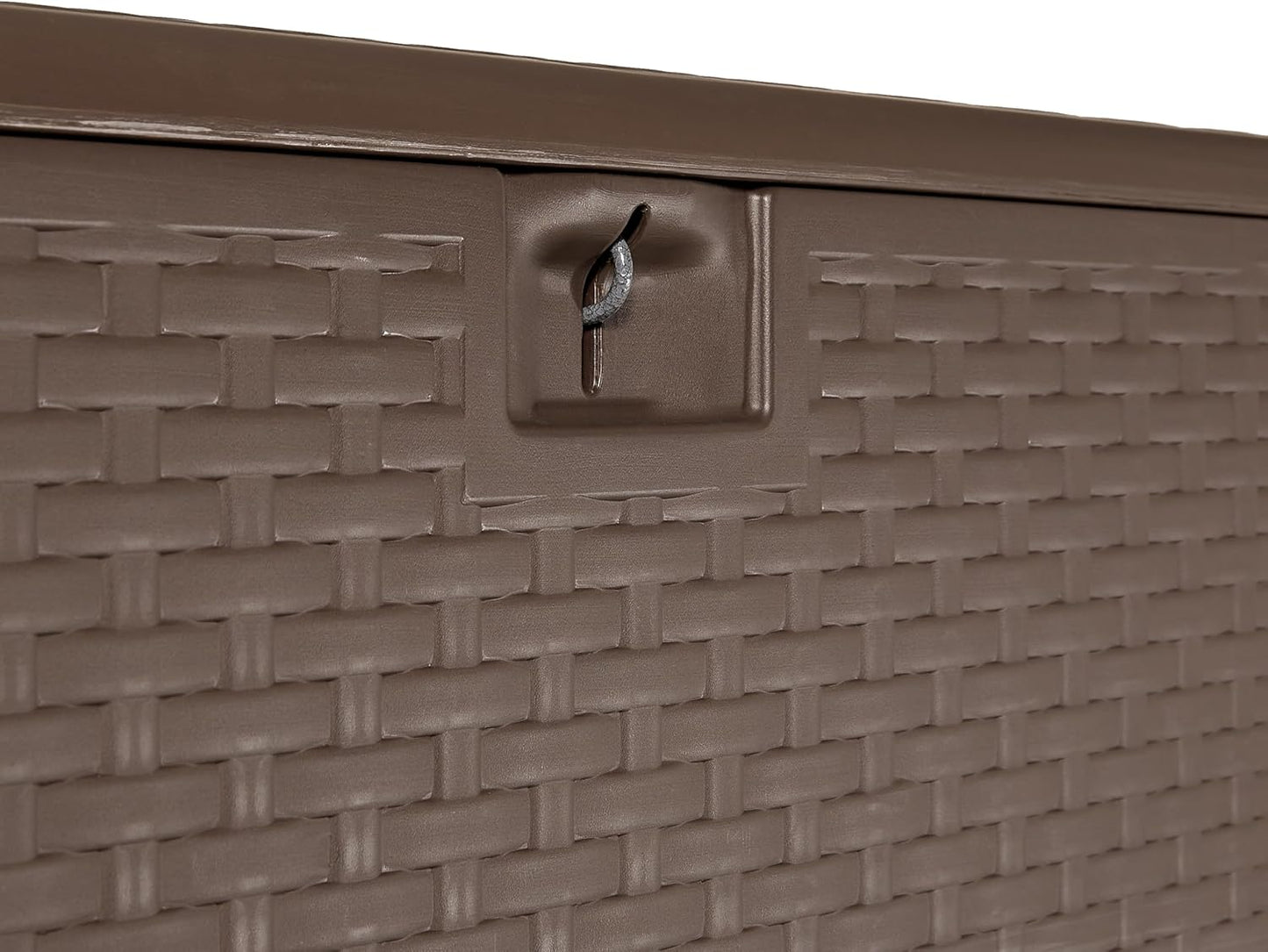 Amazon Basics Outdoor Organization & Storage Deck Box with Lid, 99 Gallon, Brown