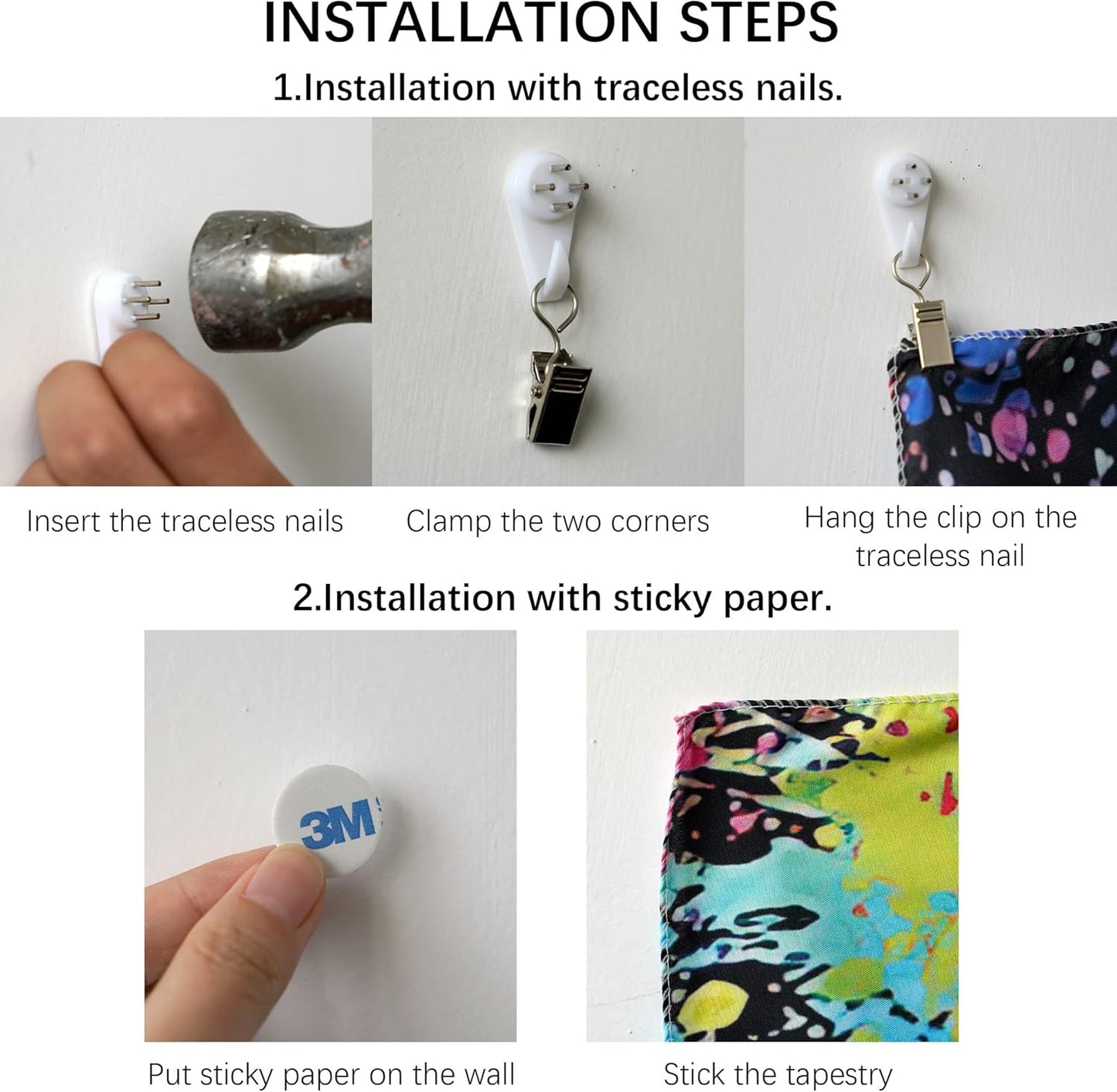 OSVINO Blacklight Trippy Mandala Tapestry 79"x59" UV Reactive Fantasy Tapestry Aesthetic Wall Decor for Living Room Bedroom Boho Wall Hanging