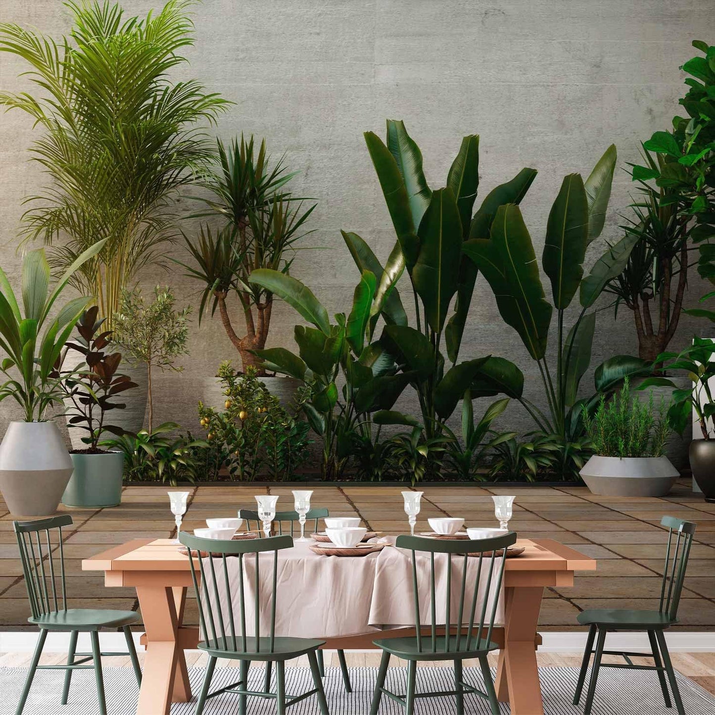 artgeist Wall Mural Nature 154x110 in - XXL Peel and Stick Self-Adhesive Wallpaper Removable Large Sticker Foil Wall Decor Print Picture Image Design Botanics Plants 3D Effect b-B-0600-a-a