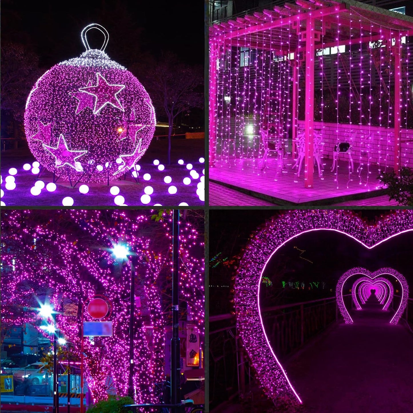 Pink Christmas String Lights, 50 LED 25 Feet Mini Valentine's Light,Waterproof Pink Lights for Indoor Valentine's Day Garland Wedding Party Festival Xmas Tree Decoration,Commercial Grade