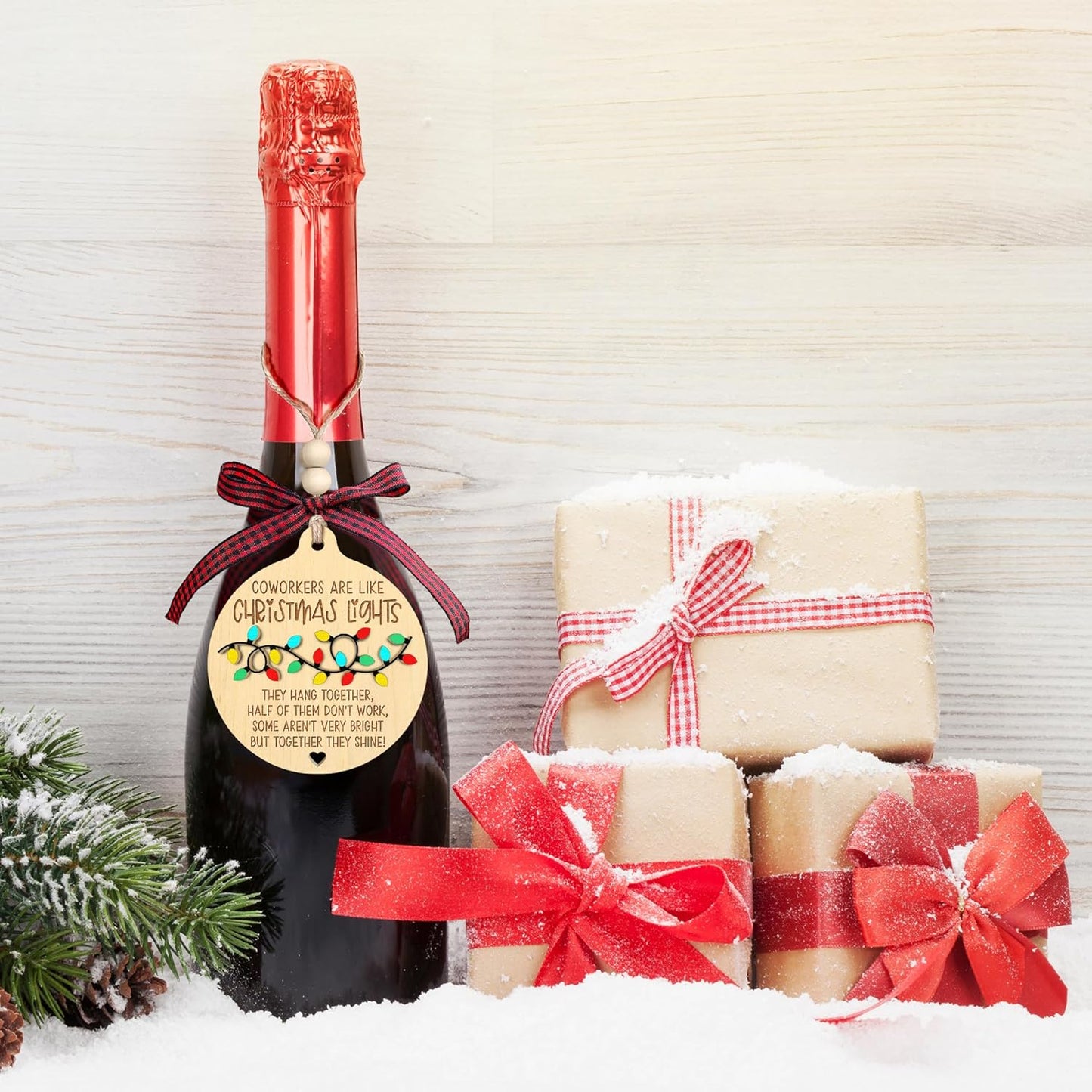 Coworker Gifts - Gifts for Coworker, Coworkers Gift for Women - Coworkers Christmas Ornaments 2024 - Wood Ornament