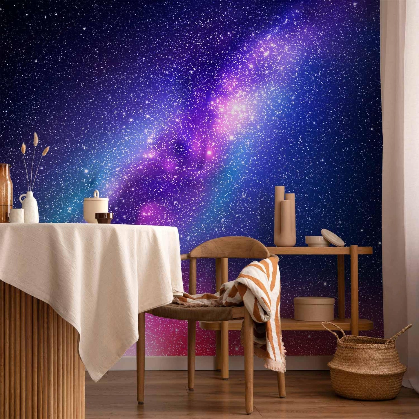 artgeist Wall Mural Galaxy 177x124 in - XXL Non-Woven Wallpaper Fleece Wall Decor Photo Print Picture Image Abstract Space Sky Star Cloud Violet f-C-0487-a-a