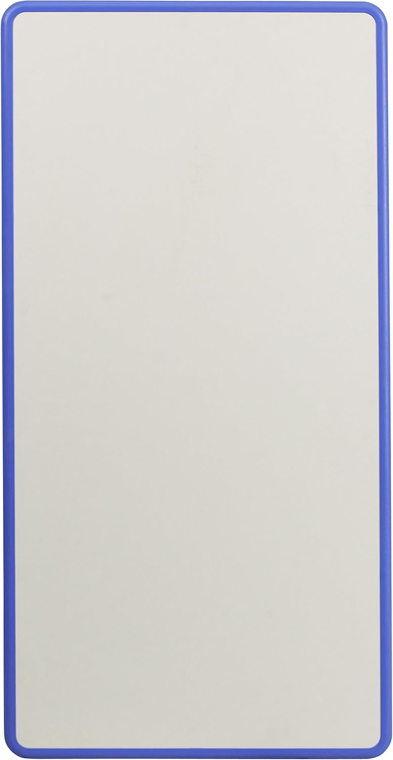 Flash Furniture Wren 23.625''W x 47.25''L Rectangular Blue Plastic Height Adjustable Activity Tables with Grey Tops, Set of 3