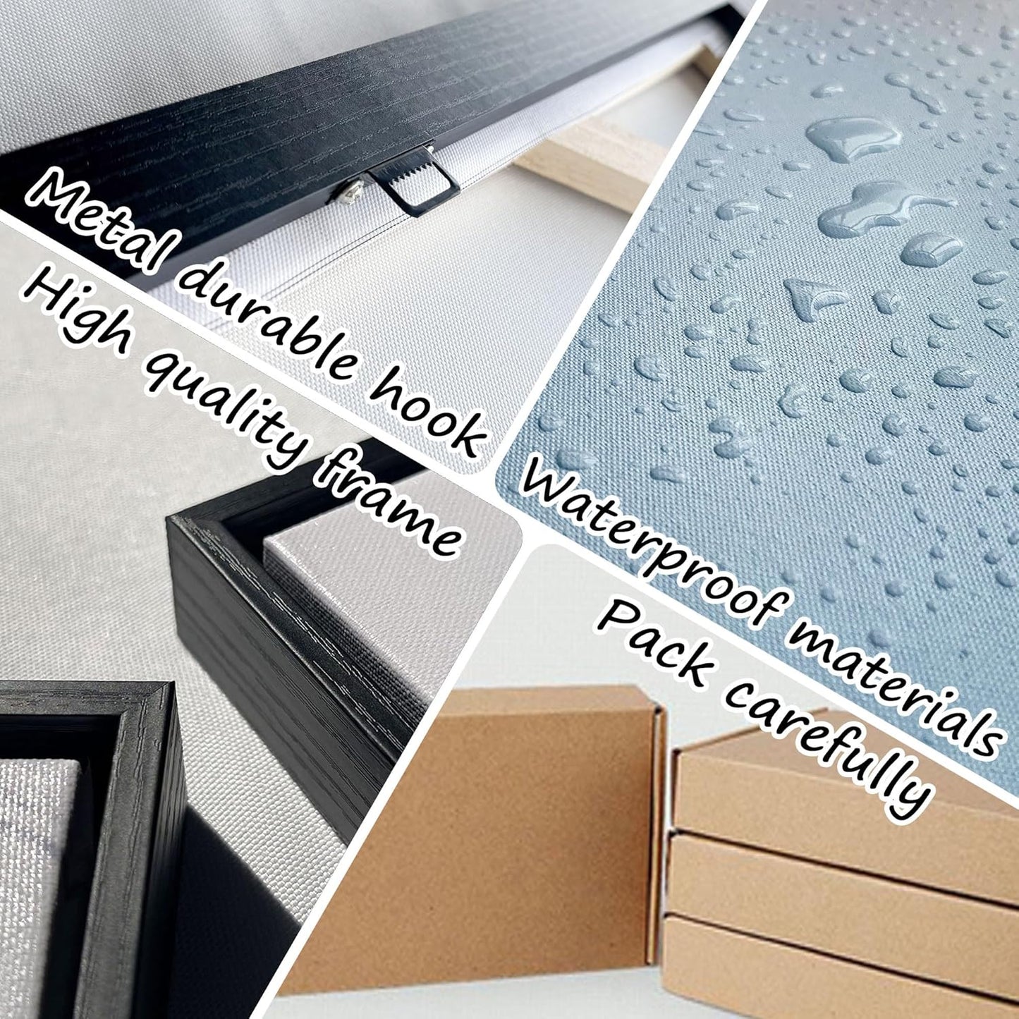 XLSJERST Large Abstract Canvas Wall Decor - Modern Living Room Wall Art Elegant Combination of Tones Black and White Gray Background Blue Gradient Picture Size 29x58