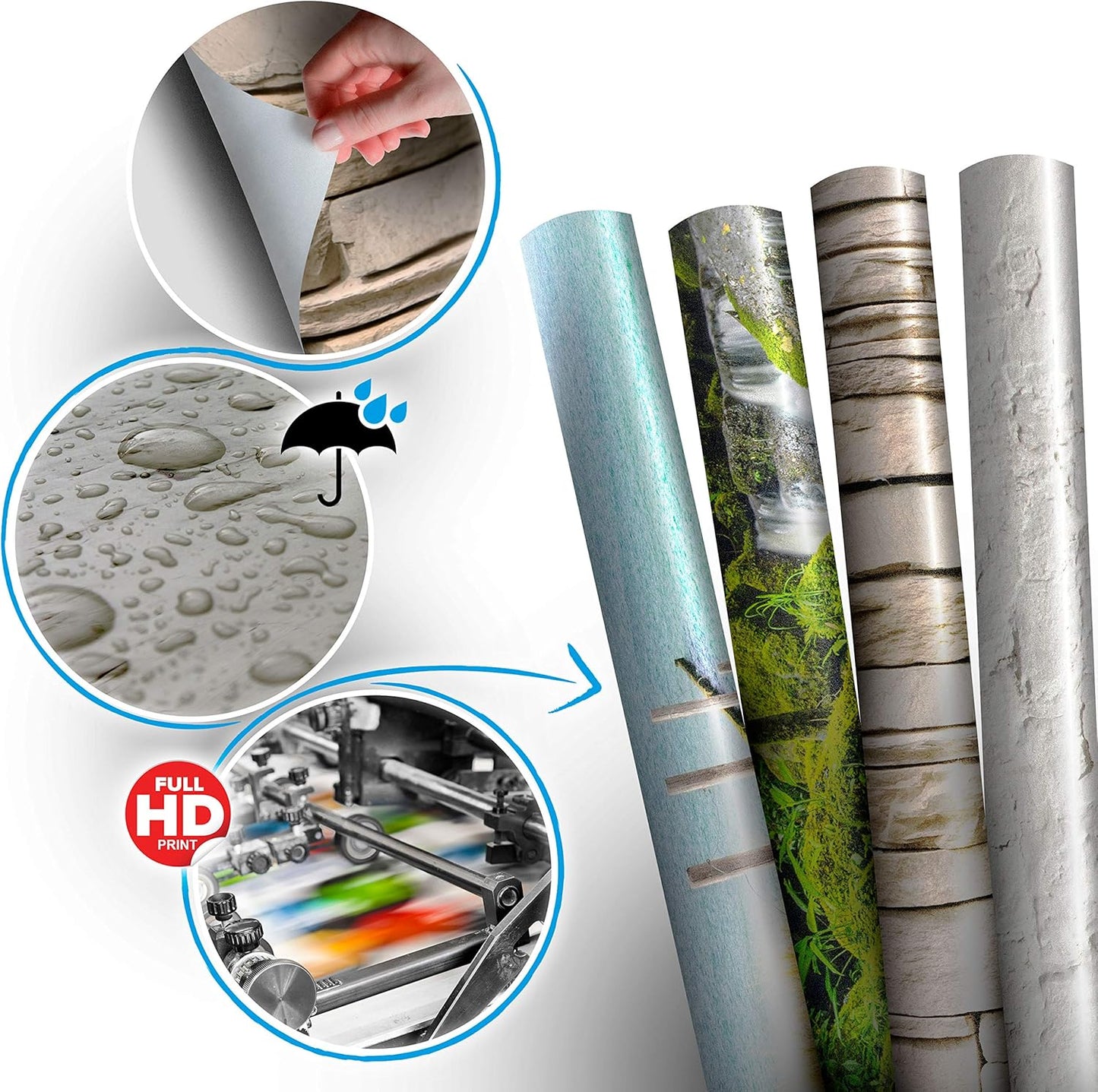 artgeist Wall Mural Nature 77x55 in - XXL Peel and Stick Self-Adhesive Wallpaper Removable Large Sticker Foil Wall Decor Print Picture Image Design Botanics Plants 3D Effect b-B-0600-a-a