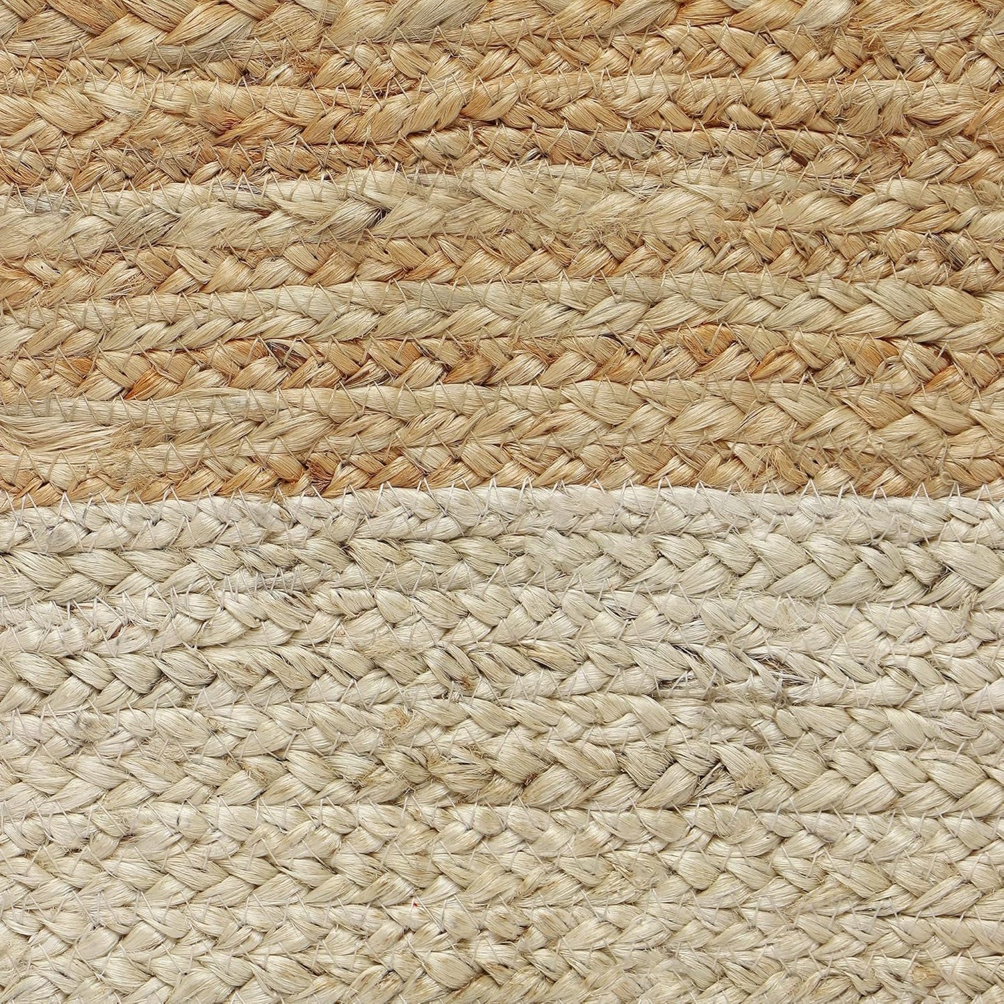 REDEARTH · Cube Pouf Ottoman - Braided Pouffe Accent Sitting Square Footrest for Living Room, Bedroom, Nursery, kidsroom, Patio, Gym; 100% Jute Set of 2 (14.5"x14.5"x16"; Natural Ivory)