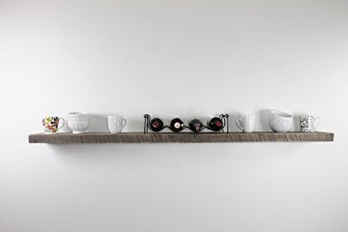 joelsantiques 72 Inch Wooden Floating Shelves for Wall - 72x8x2 in - Made of Natural Wood - Long Wall Shelves for Bedroom - Perfect for Living Room, Kitchen - Made in USA - Gray