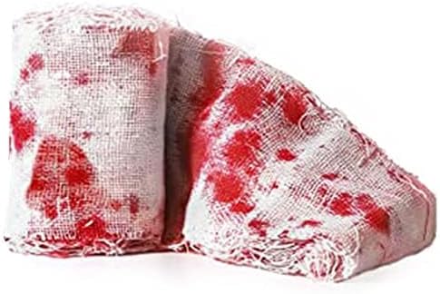 Wholelovein Halloween Creepy Bloody Cloth 800 inch Scary Blood Gauze Bandages Decorations