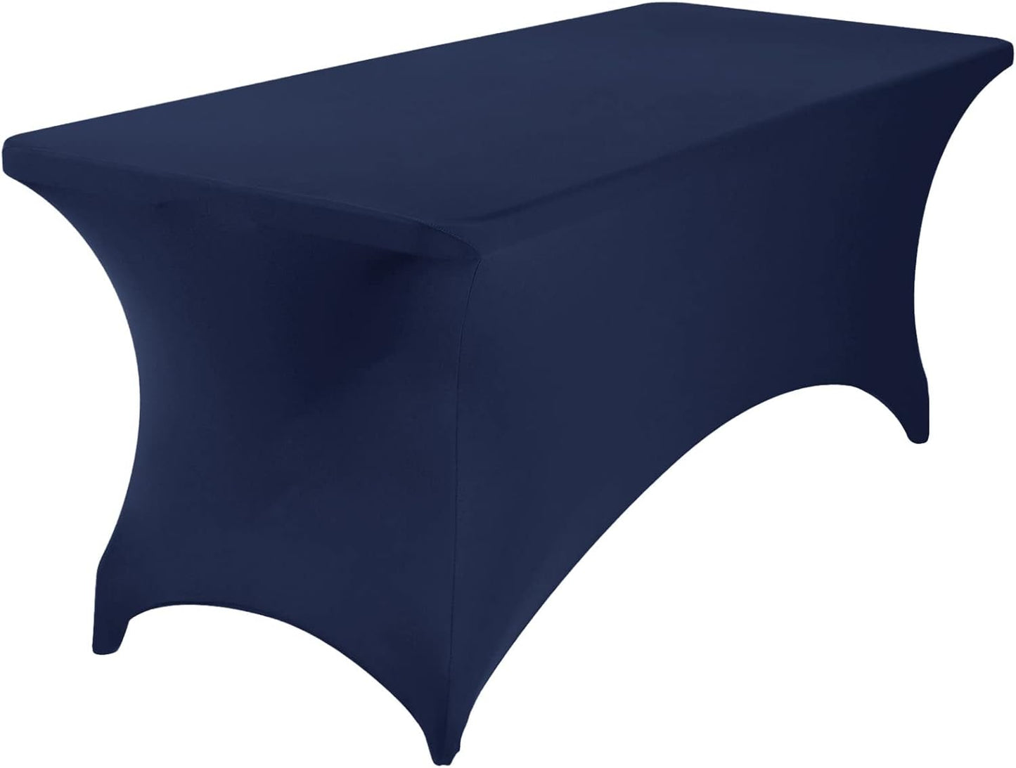 Spandex 6ft Waterproof Table Cover for Party,Wedding, Banquet, and Events(Navy)