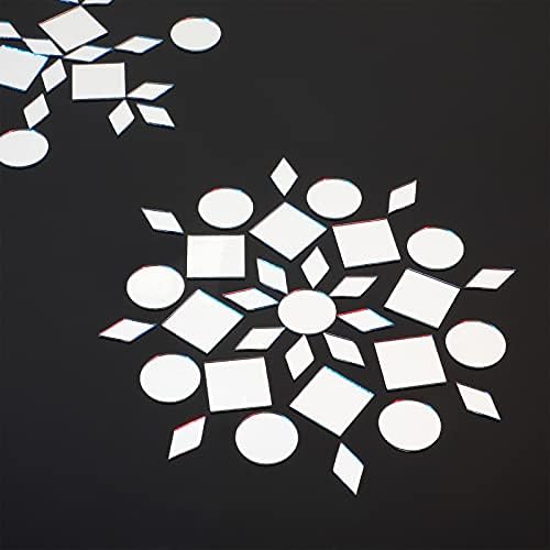 Geiserailie 300 Pieces 1 Inch 3 Shapes Mirror Mosaic Tile Small Round Diamond Square Mini Mosaic Mirrors DIY Craft Glass Decorative for Projects Crafts Supplies, Home Wall Decor.