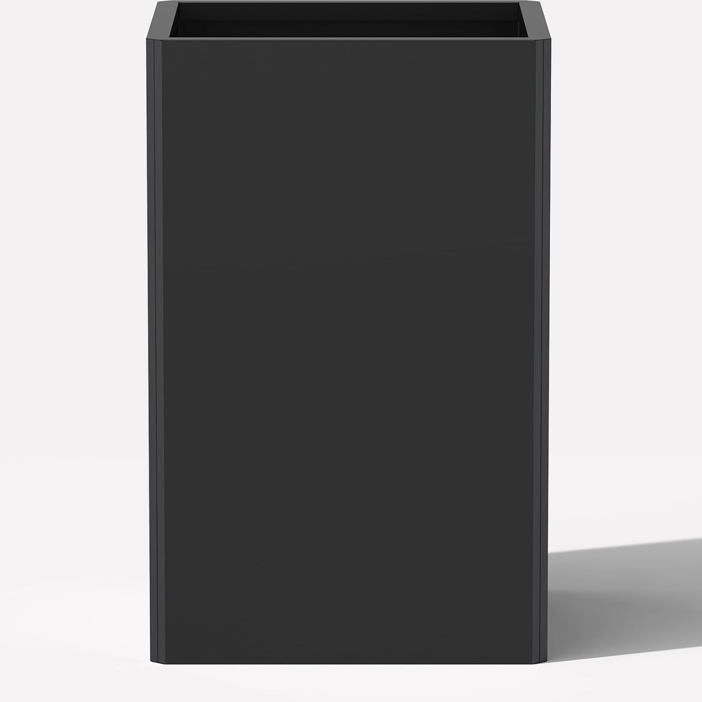 26" Tall Planters, Outdoor＆Indoor Black Planter Pots, Durable All-Weather Use with Drainage Holes, Large Planters Modern Décor for Porch, Patio, Backyard