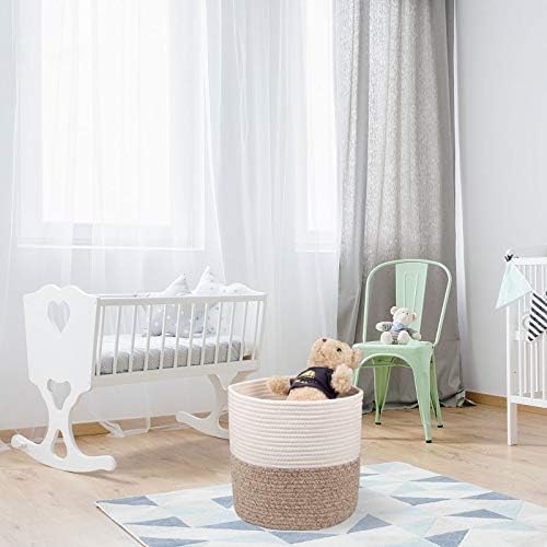 Planter Baskets for Indoor 11" Planters Cotton Rope Flower Plant Pots Cover,Woven Storage Baskets for Crafts, Organization Modern Home Decor 11"x11"Khaki