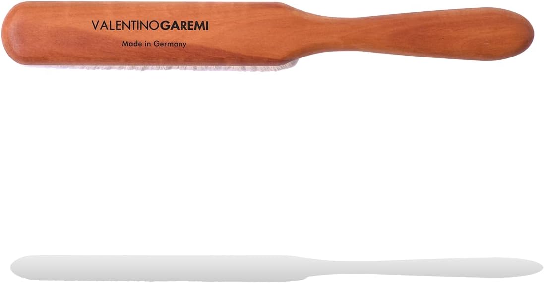 Valentino Garemi Ultra-Fine Fabric Textile Cleaning Brush | Dandruff, Dust, Pet Hair Remover for Luxury Delicate Flat Material Cloths, Uniforms, Business Suits, Tops, Jackets | Made in Germany