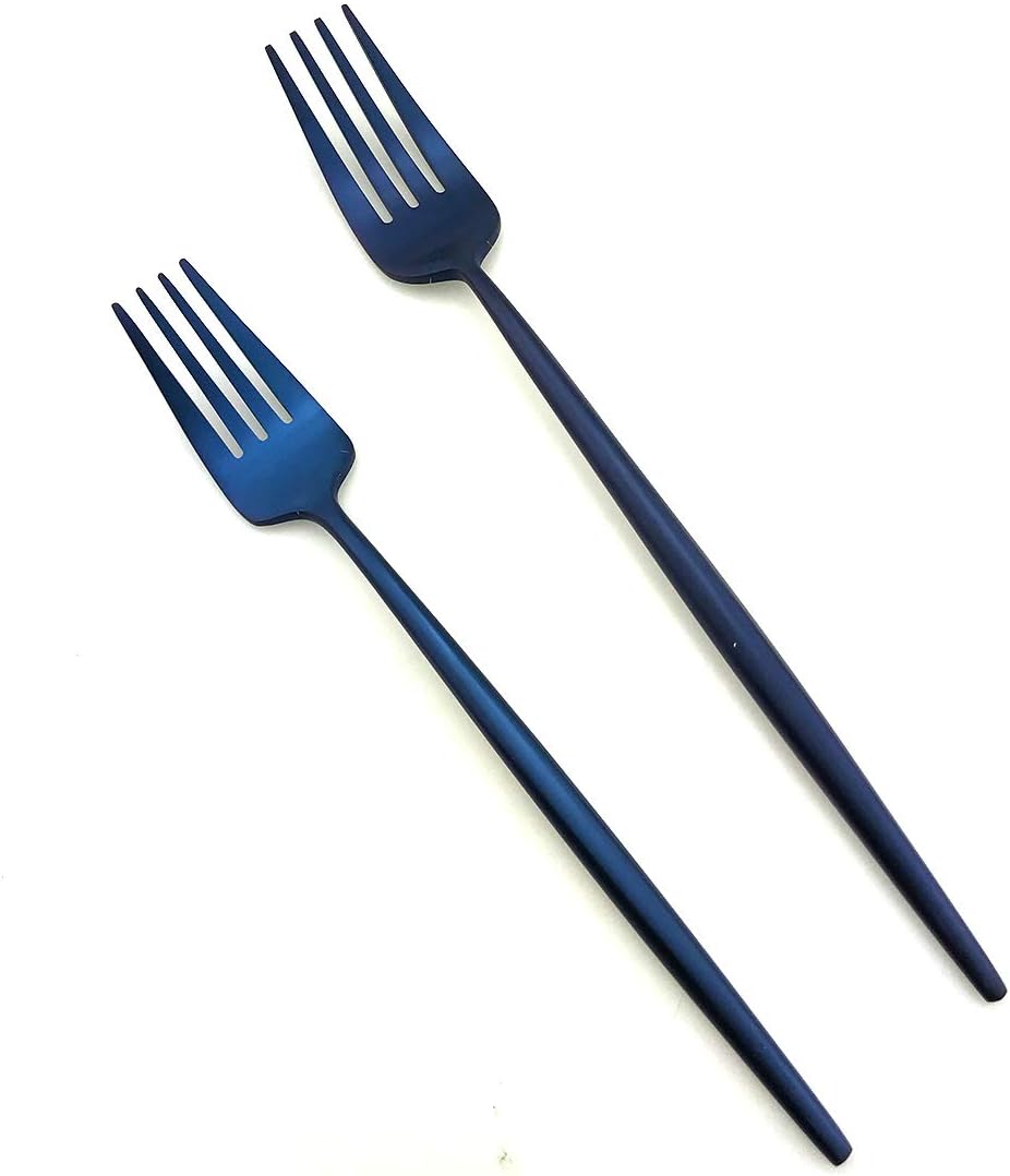 20-Pieces Luxury Blue 18/10 Stainless Steel Flatware Set, Matte Finish, Service for 4