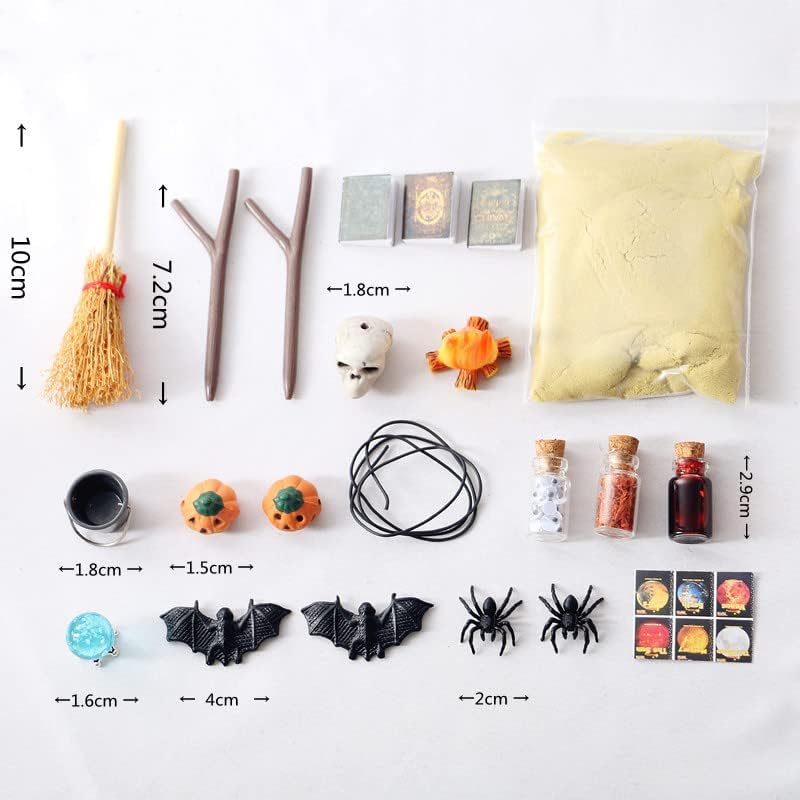 Dollhouse Decoration Accessories, 1:12 Dollhouse Ornament Mini Halloween Horror Decoration Set