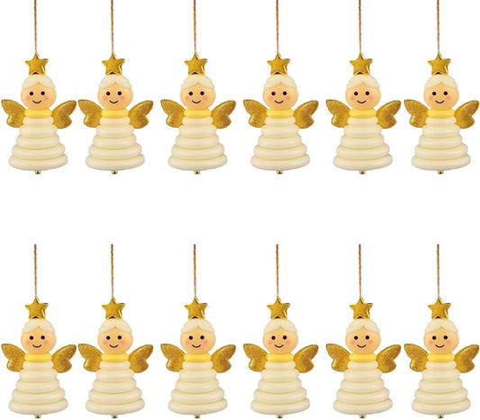 DIY Christmas Button Ornament Making Set - Snowman/Santa/Angel, Fun Holiday Craft Kit for All Ages, Ideal Xmas Tree Hanging Decor & Festive Gifts (D12)