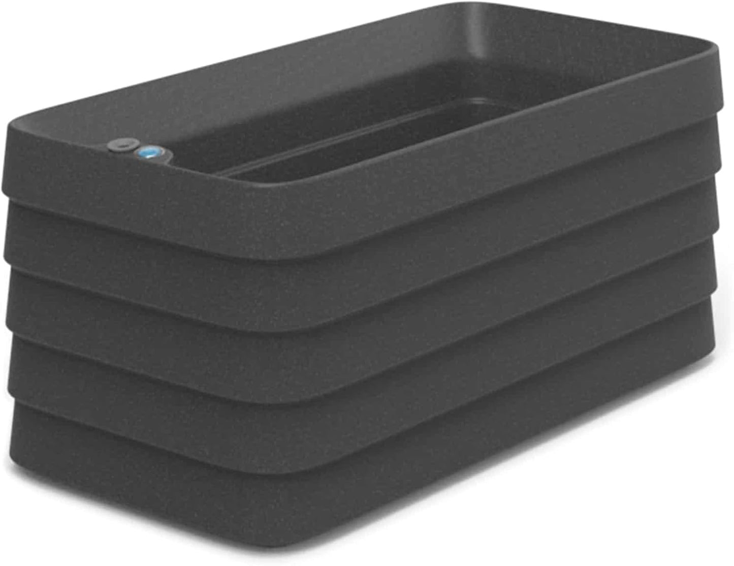 Crescent Garden TruDrop Self Watering Slat Medium Rectangular Planter Box for All-Weather - Outdoor Deck Box Planter for Flowers and Herbs, 36'' x 17'' x 17''H (Shadow)