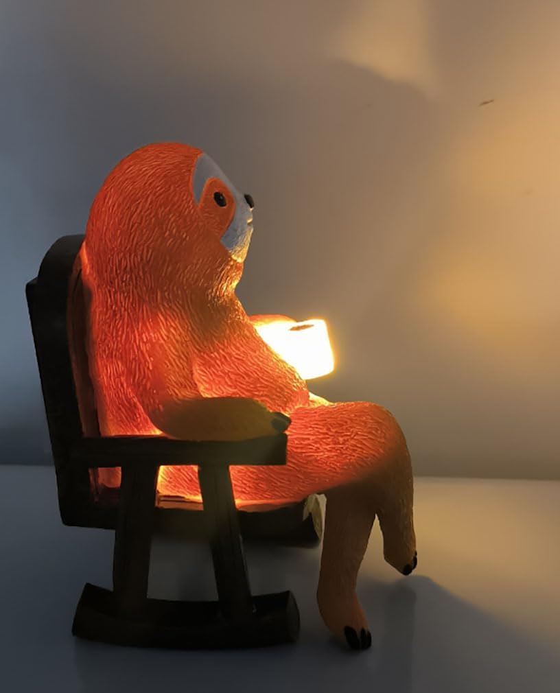 Cute Sloth Solar Light Fairy Garden Accessories Outdoor Figurine Lights Micro Landscape Garden Decorations for Patio Yard Lawn Porch Housewarming Garden Gift Sloth Gifts Valentines Day Gifts