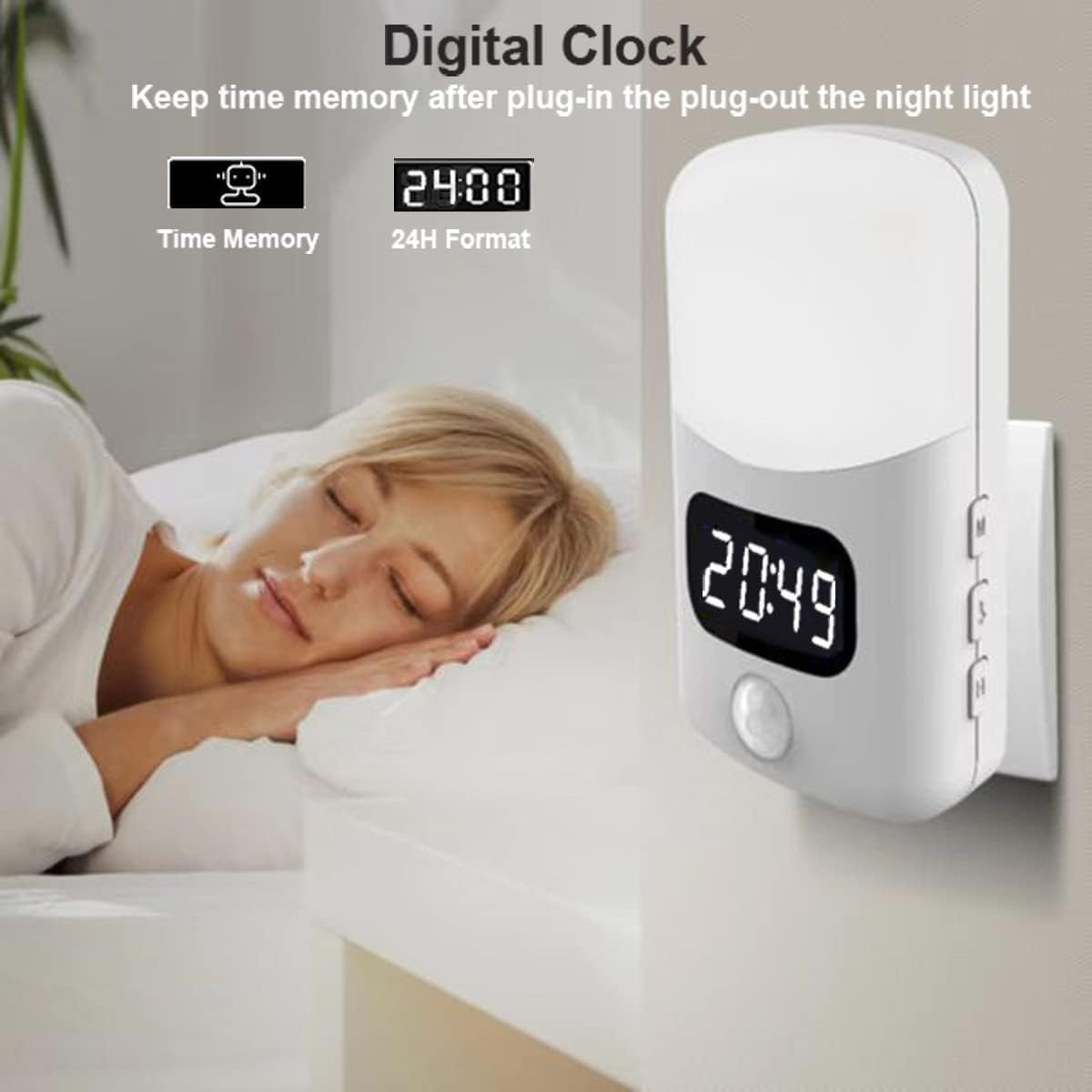 Led Bathroom Nightlight with Time,LED Motion Sensor Nightlight, Timer Baby Night Light
