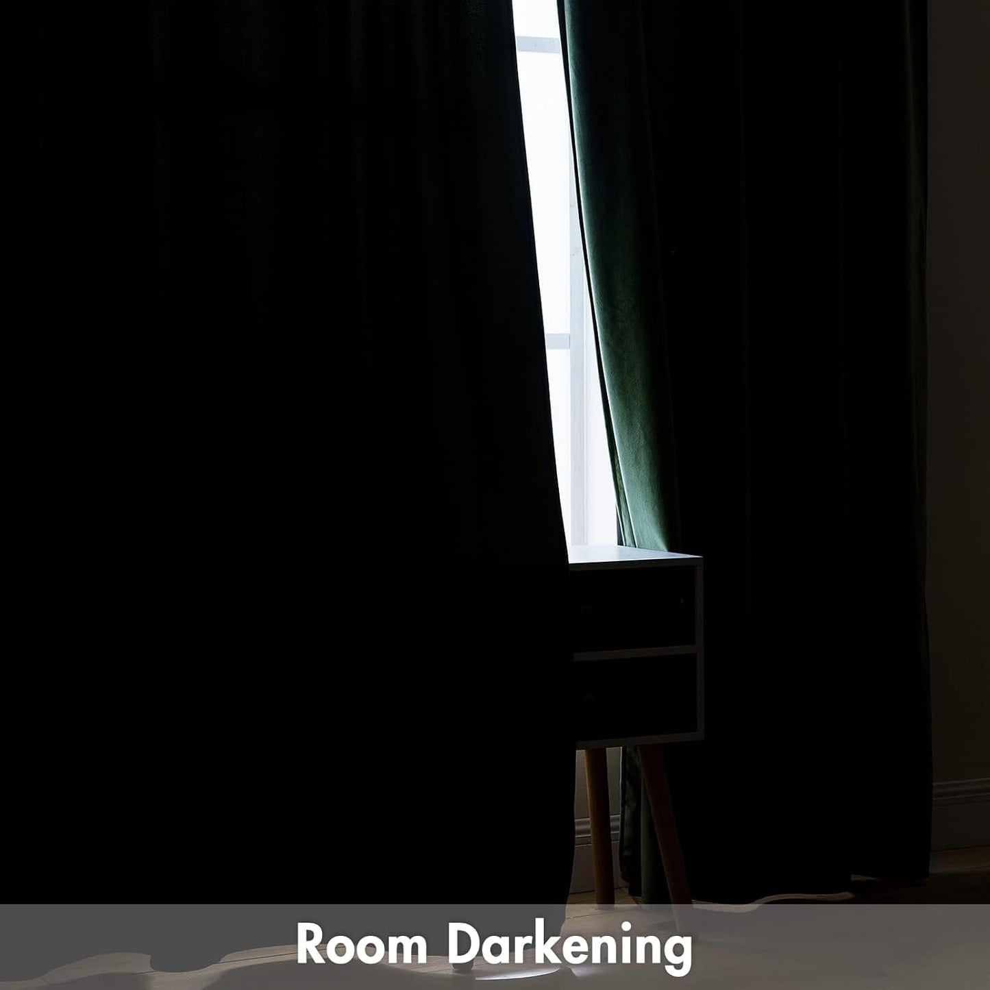 MIULEE Olive Green Velvet Curtains Thermal Insulated Blackout Curtain Drapes for Bedroom Living Room Darkening 92 Inches Long Curtains Panels Rod Pocket Set of 2