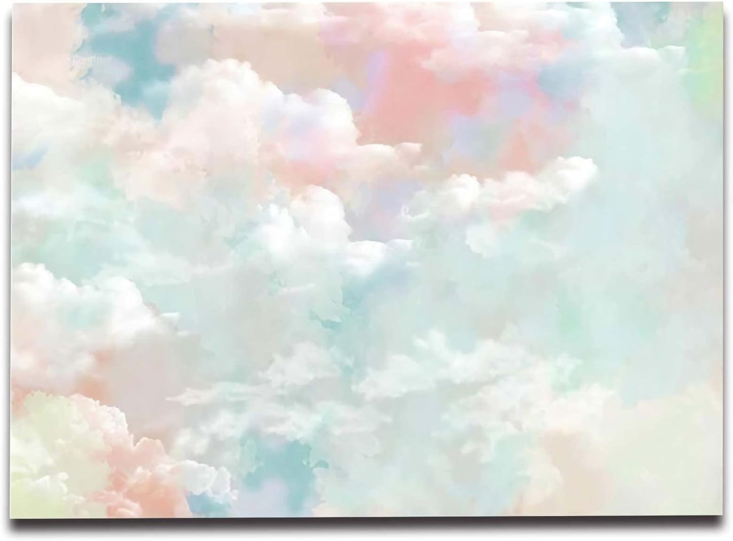 Wall Mural - 3D Wallpaper Decoration, Pink Clouds Peel and Stick, 98" x 58"