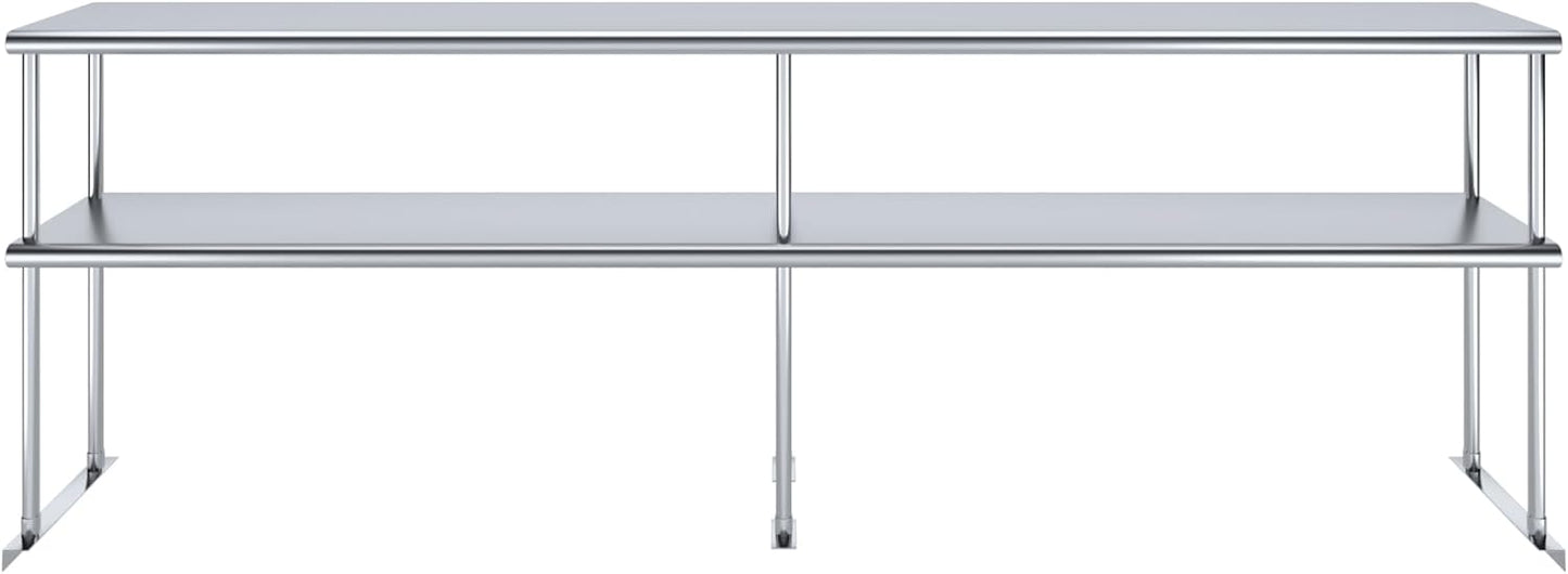 AmGood Double OverShelf Stainless Steel NSF - Many (96" Long x 12" Deep)
