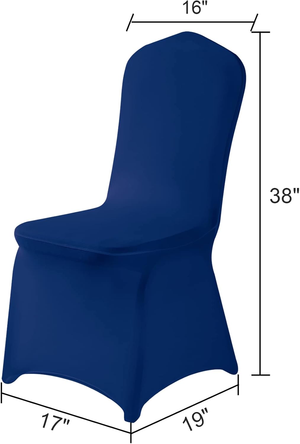 Spandex Chair Covers, 25PCS, Removable Washable Protector for Living Room, Party, Banquet, Wedding, Hotel (Classic Blue)